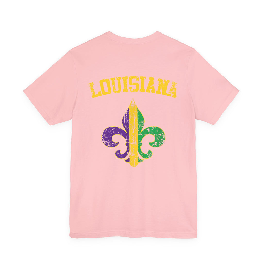 Mardi Gras 'Shake Your Bootie' T‑Shirt — Louisiana Fleur‑de‑Lis Tee