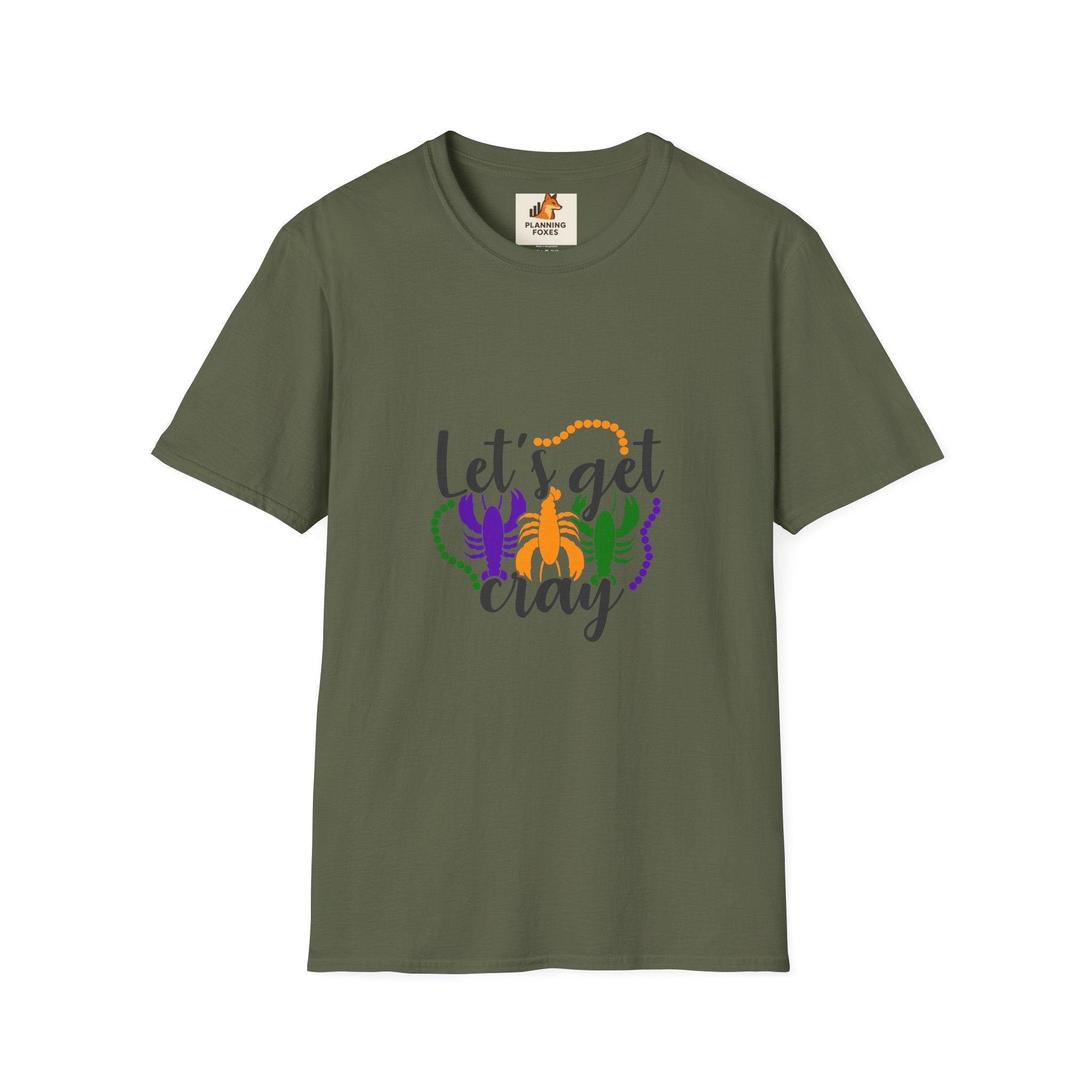 T-Shirt — "Let's Get Cray" Mardi Gras Crawfish Festival Tee