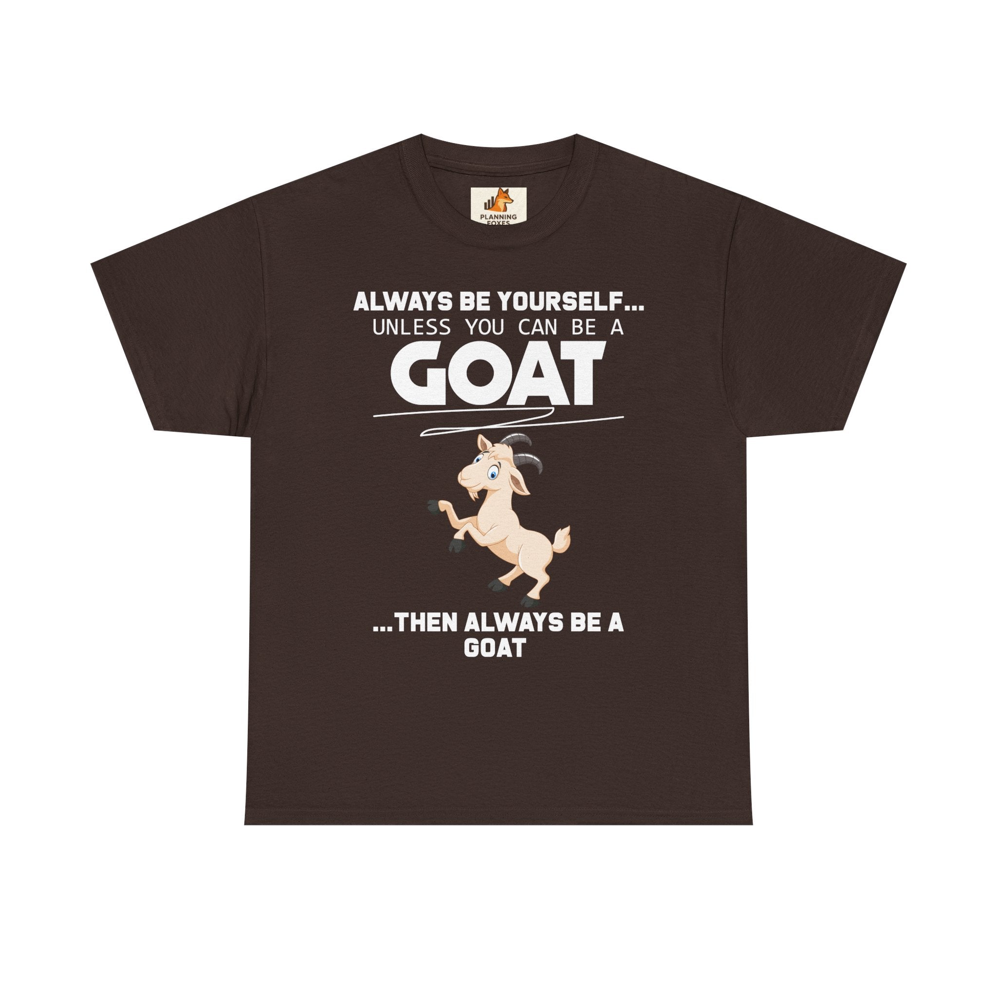 Cute Cartoon Goat Graphic Tee — Playful Farm Animal Shirt