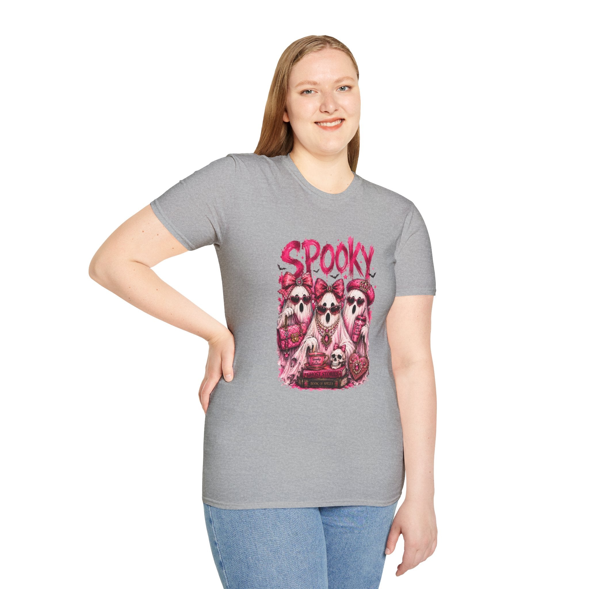 Spooky Pink Skull Trio T-Shirt