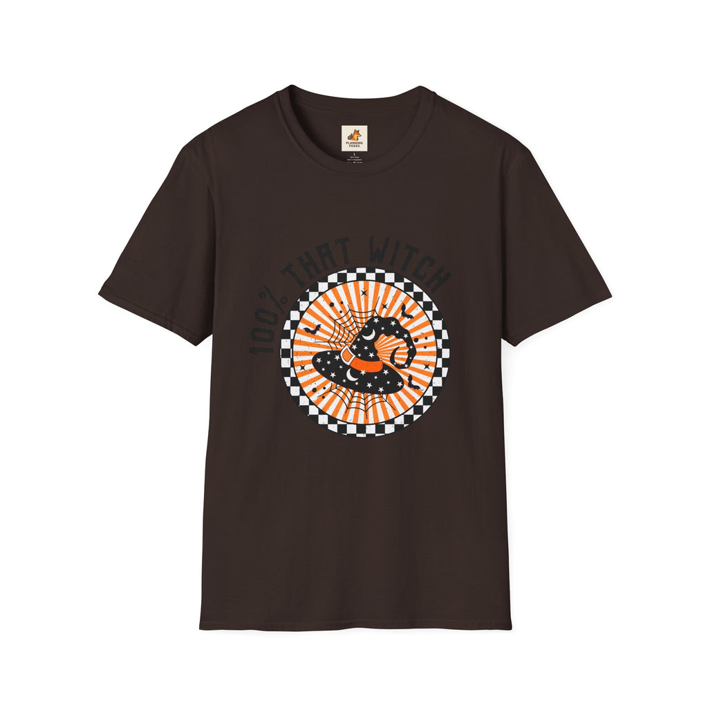 100% That Witch T-Shirt — Retro Halloween Witch Graphic Tee