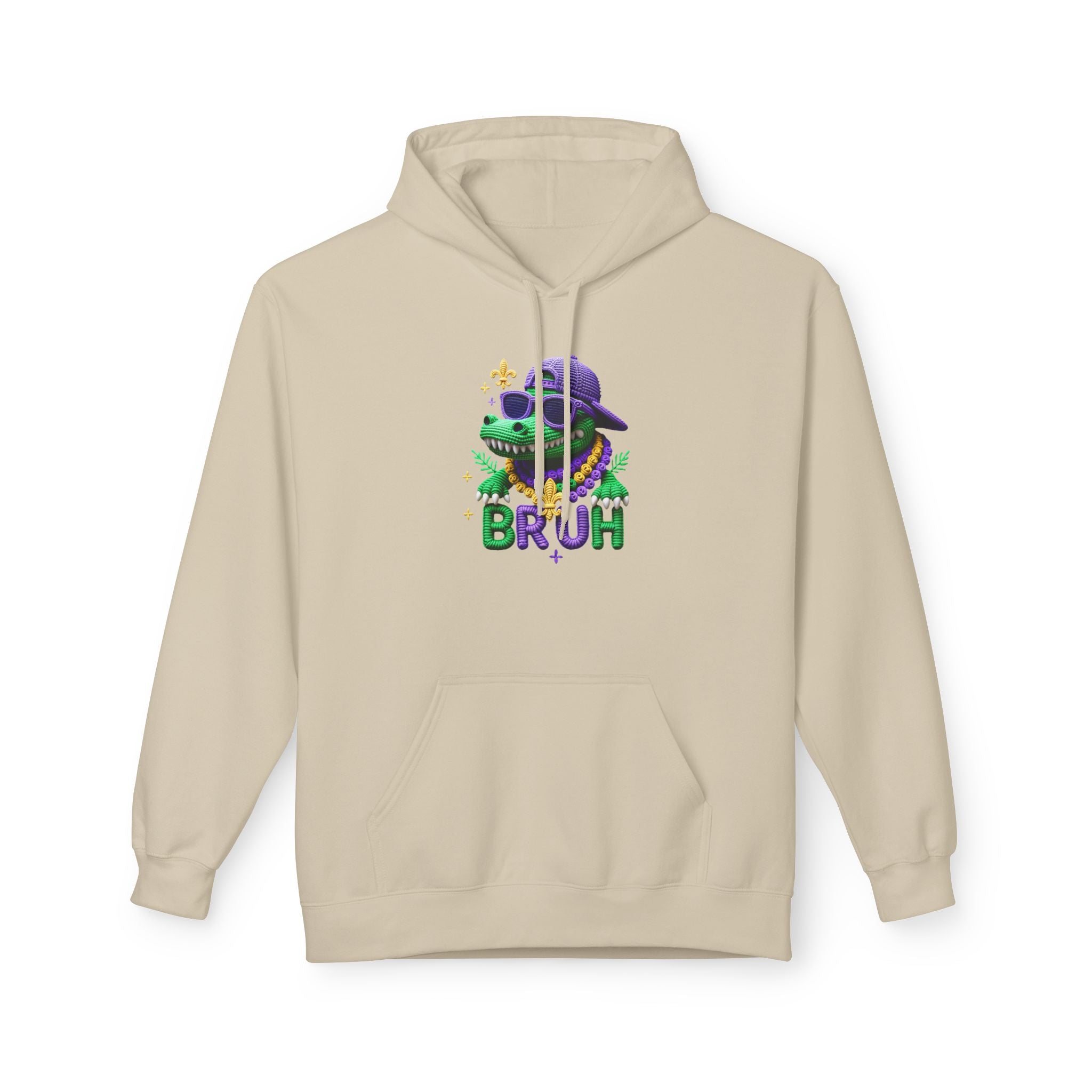 Mardi Gras Louisiana Fleur-de-Lis Hoodie — Bruh Gator Graphic