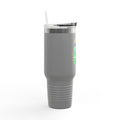 40oz Insulated Travel Mug – Cool Gator 'BRUH' Stainless Tumbler with Straw