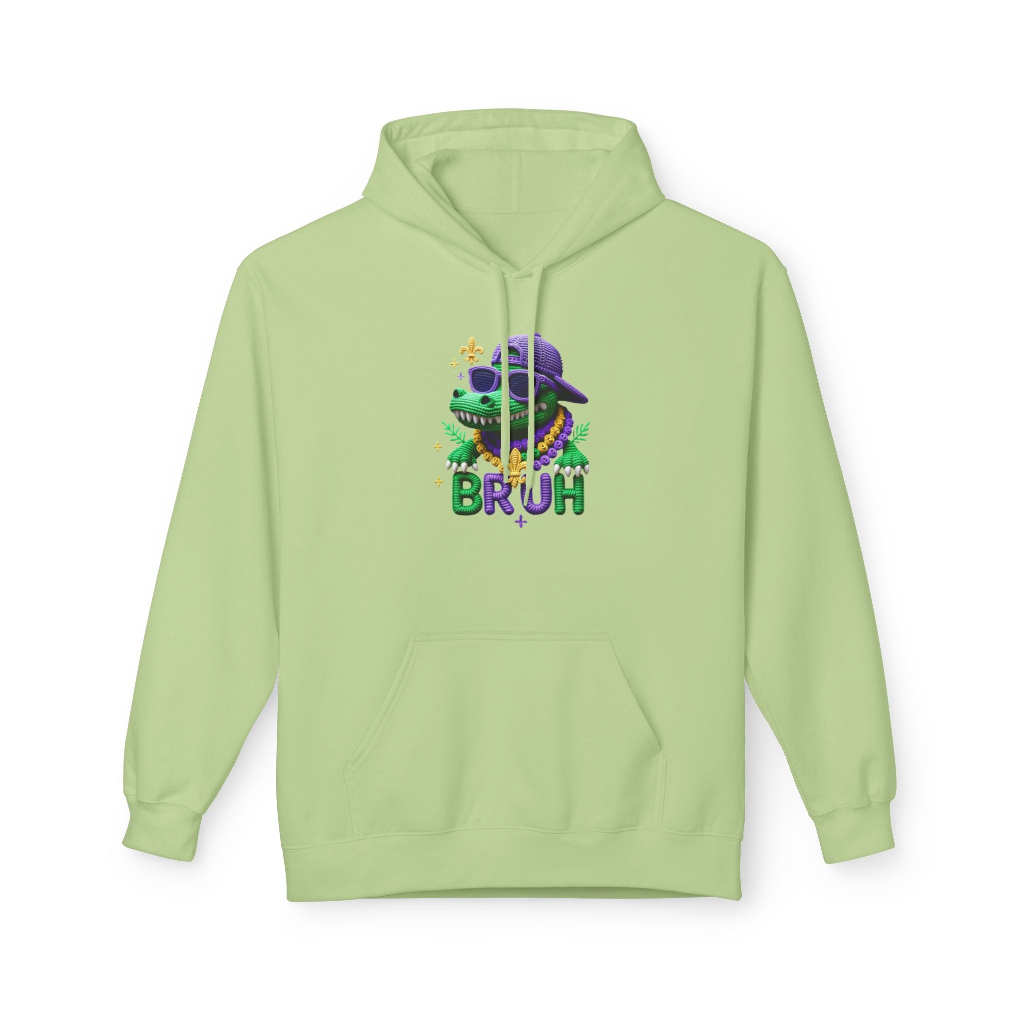 Mardi Gras Louisiana Fleur-de-Lis Hoodie — Bruh Gator Graphic