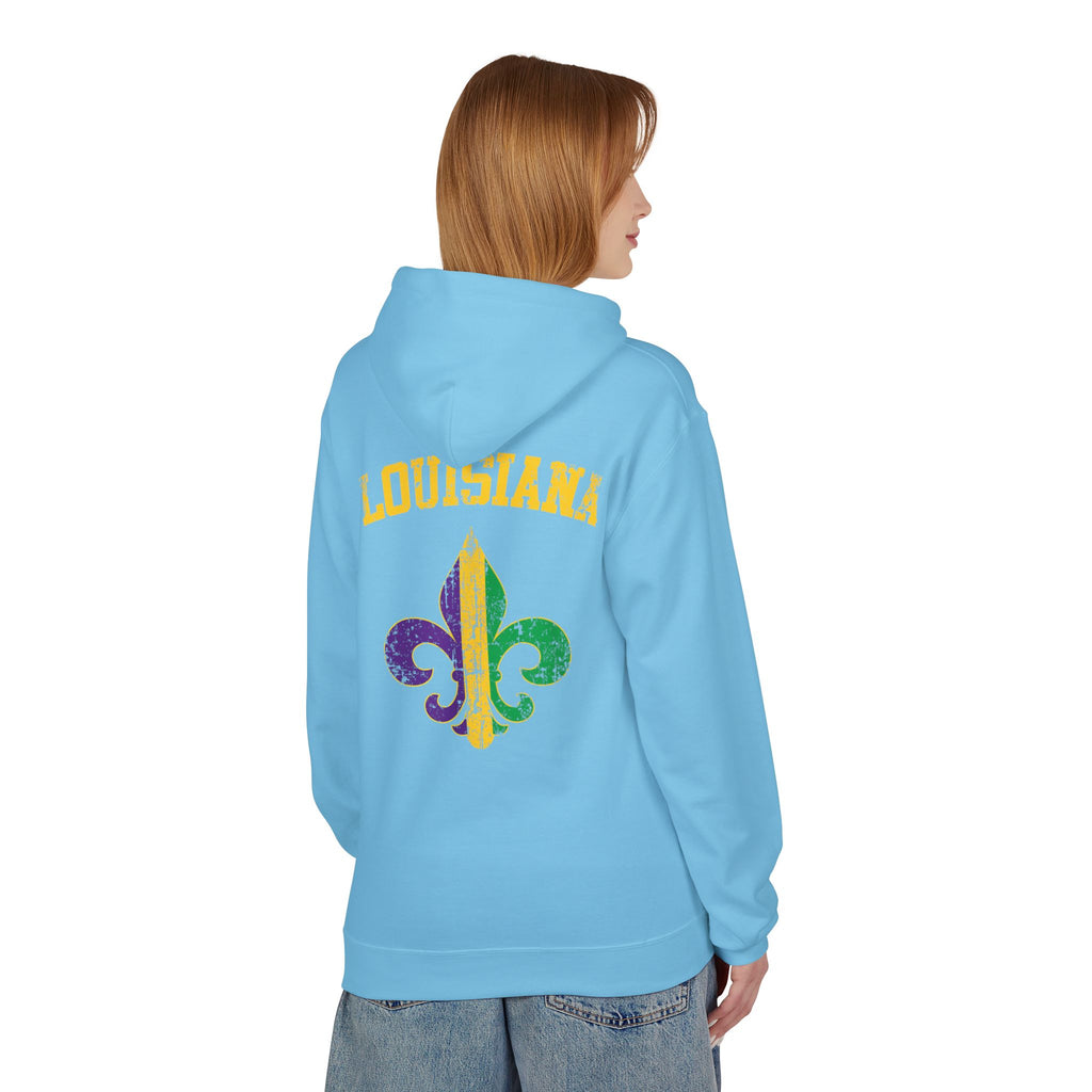 Mardi Gras Louisiana Fleur-de-Lis Hoodie — Bruh Gator Graphic
