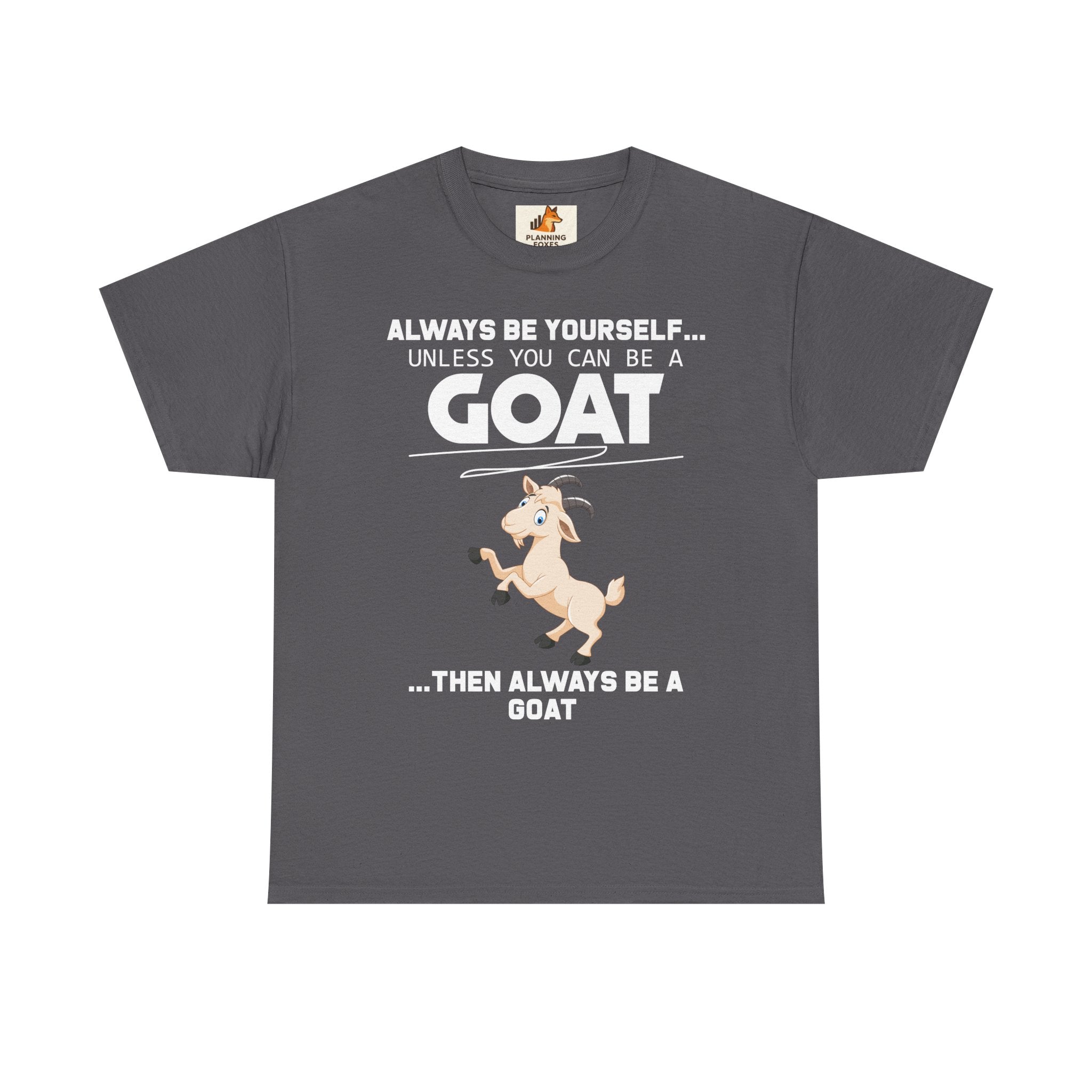 Cute Cartoon Goat Graphic Tee — Playful Farm Animal Shirt