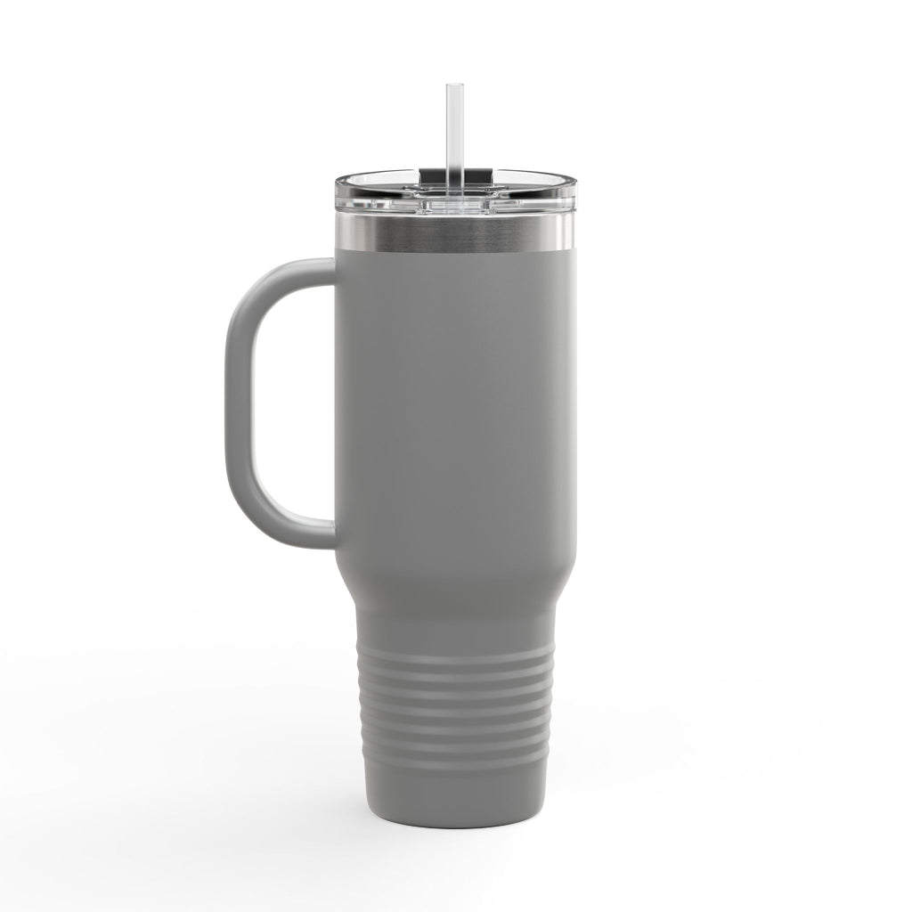 40oz Insulated Travel Mug – Cool Gator 'BRUH' Stainless Tumbler with Straw