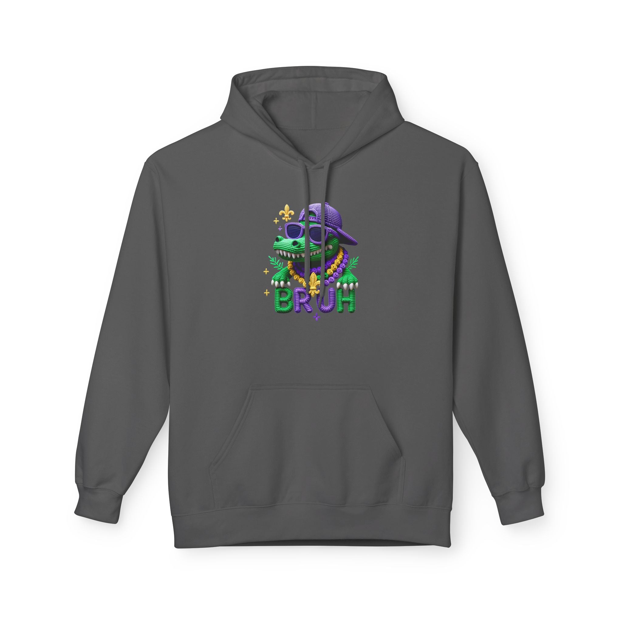 Mardi Gras Louisiana Fleur-de-Lis Hoodie — Bruh Gator Graphic
