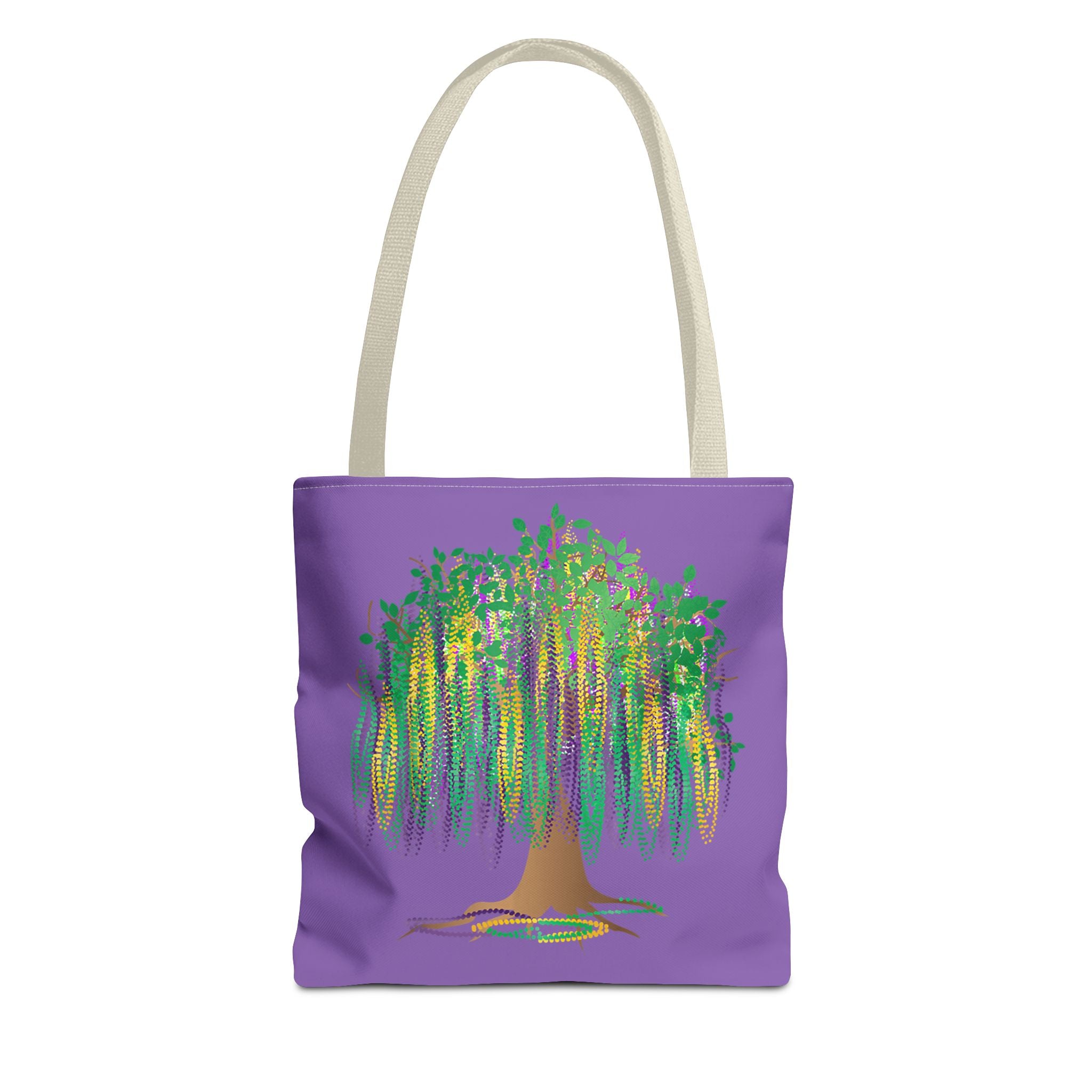 Mardi Gras Bead Tree Art Tote