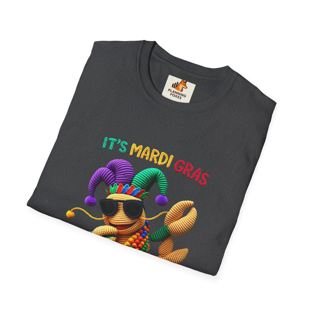 Mardi Gras Crab T-Shirt – "It's Mardi Gras Bruh" Party Tee