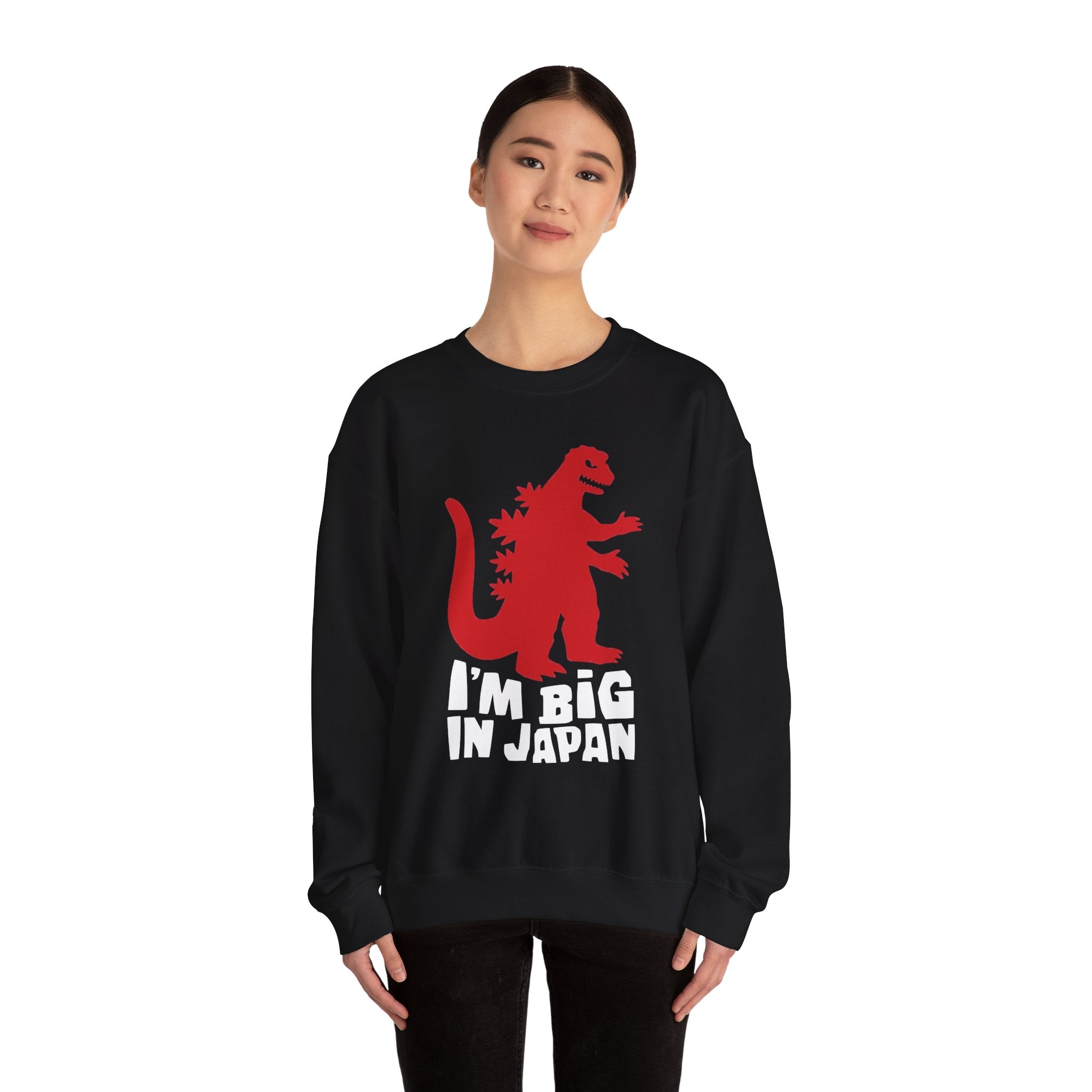 Red Godzilla Silhouette Crewneck Sweatshirt