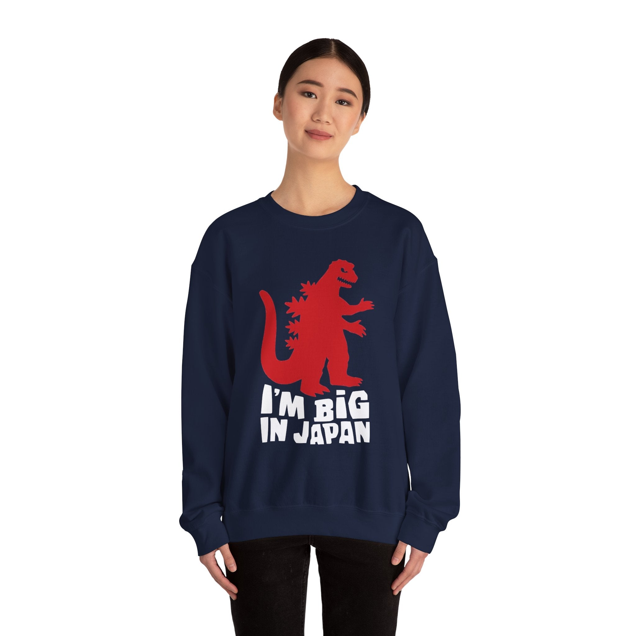 Red Godzilla Silhouette Crewneck Sweatshirt