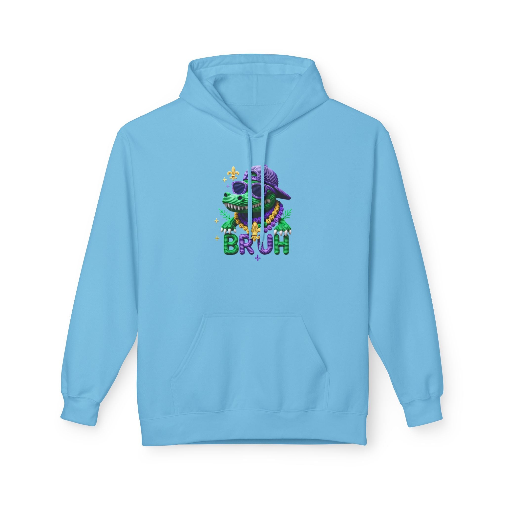 Mardi Gras Louisiana Fleur-de-Lis Hoodie — Bruh Gator Graphic