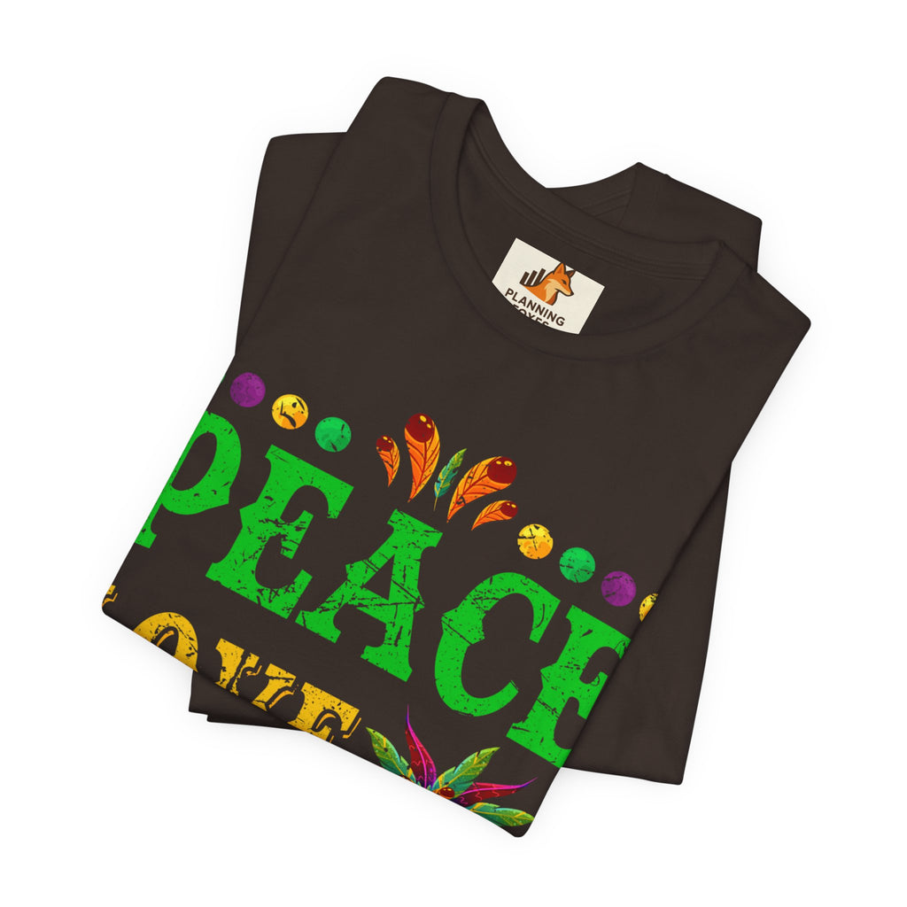 Mardi Gras T-Shirt — "Peace Love Gumbo" Festive Carnival Tee