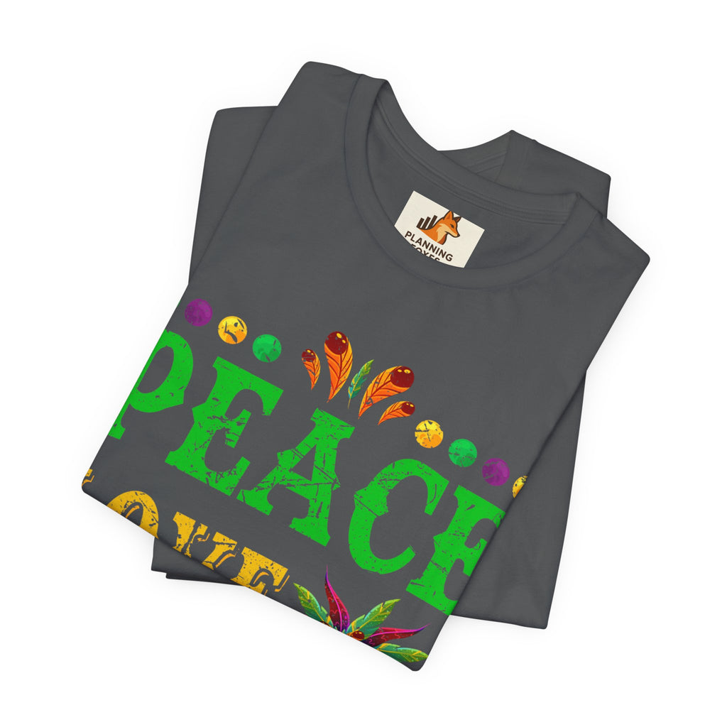 Mardi Gras T-Shirt — "Peace Love Gumbo" Festive Carnival Tee