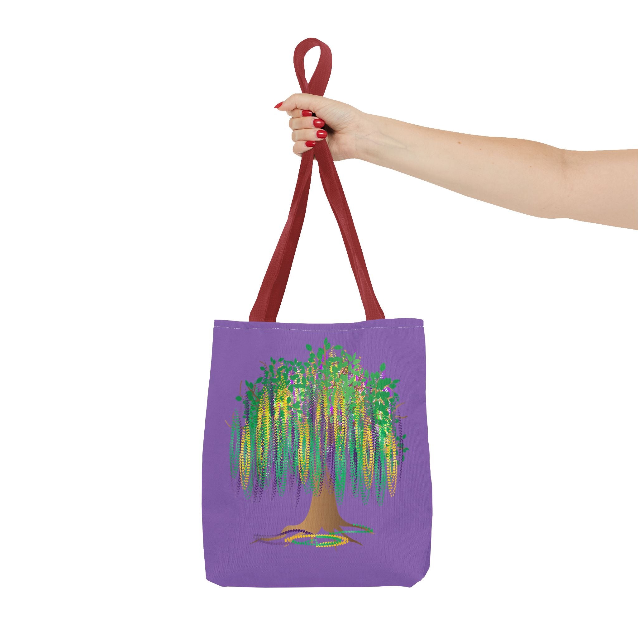 Mardi Gras Bead Tree Art Tote