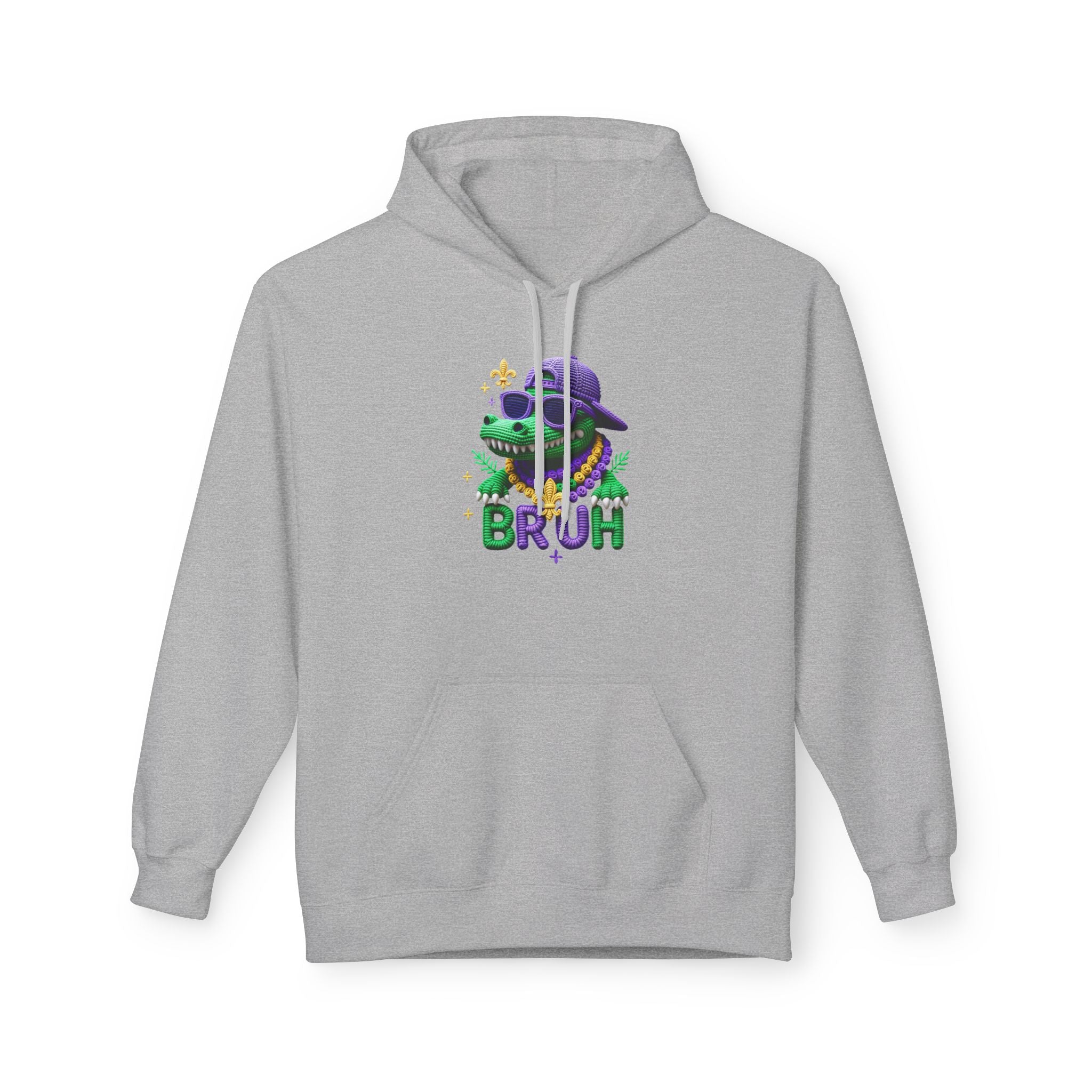 Mardi Gras Louisiana Fleur-de-Lis Hoodie — Bruh Gator Graphic