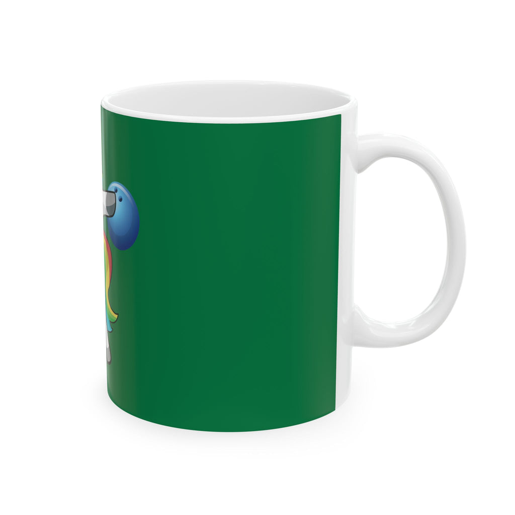 Dabbing Unicorn Bowling Mug — Funny Rainbow Unicorn Ceramic Coffee Cup (11oz/15oz)