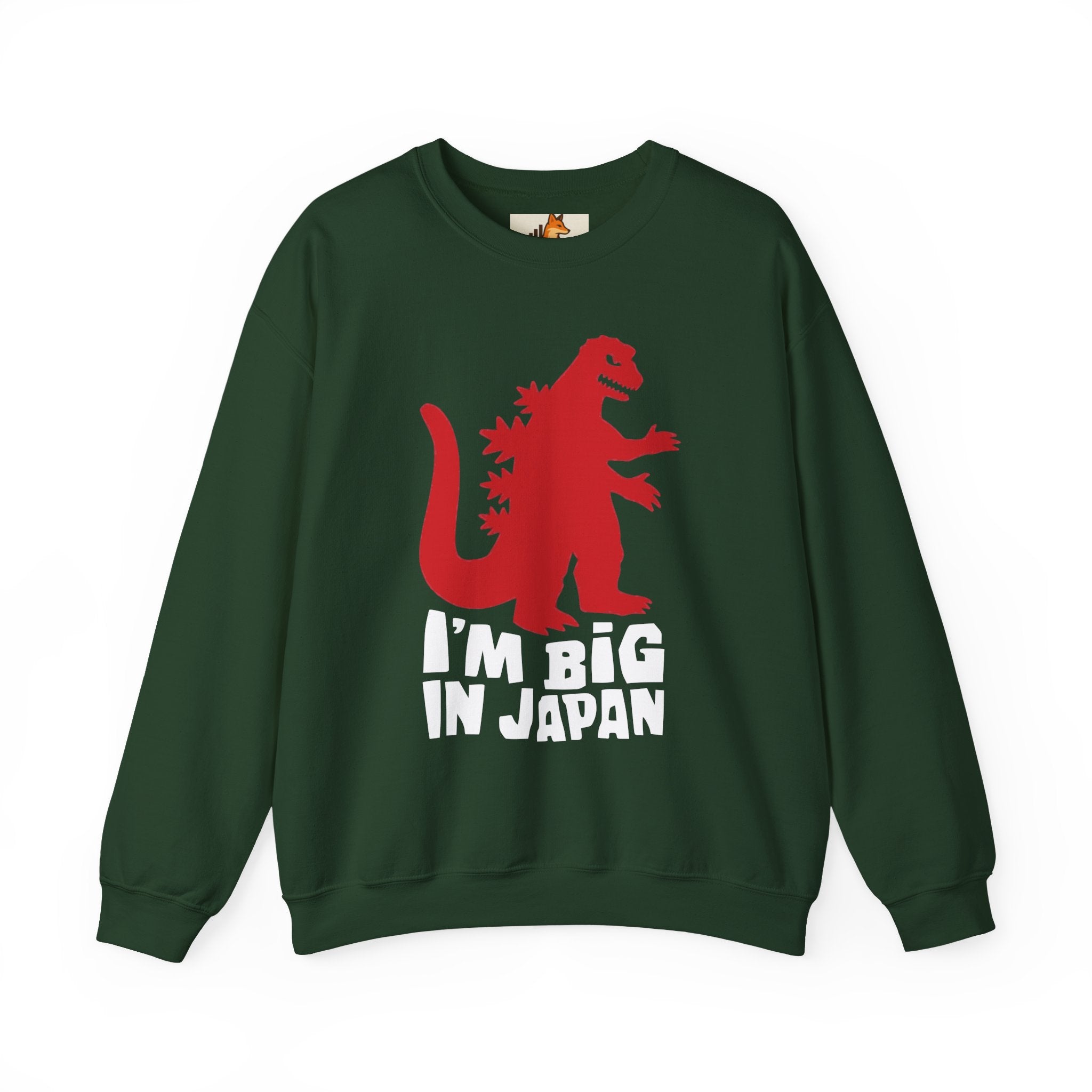 Red Godzilla Silhouette Crewneck Sweatshirt