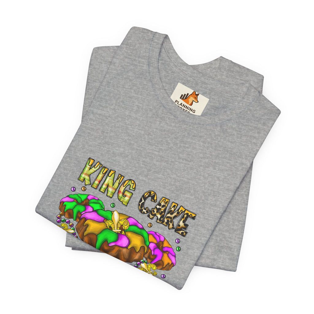 King Cake Calories Tee — Mardi Gras Louisiana Fleur-de-Lis Shirt
