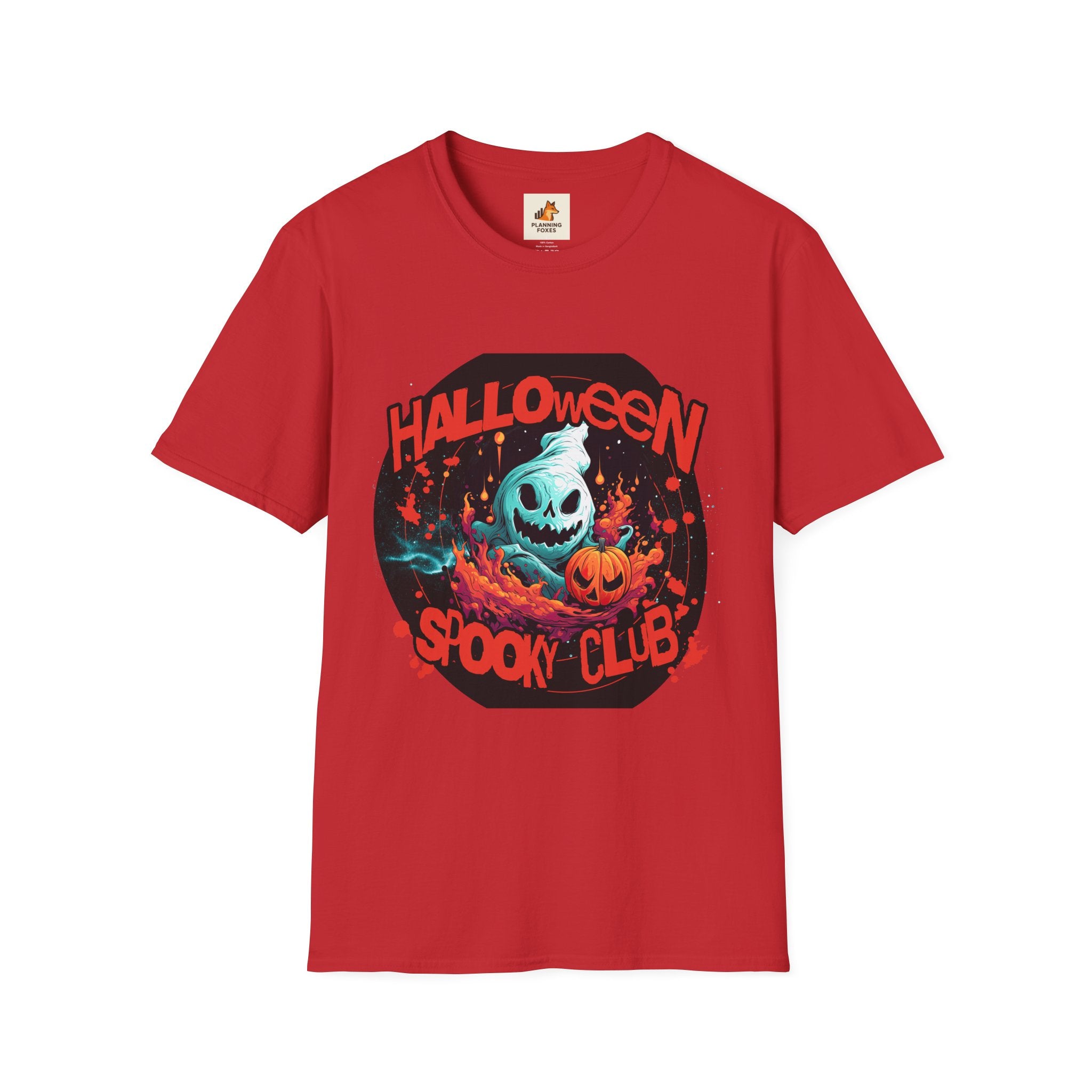 Halloween Spook Club T-Shirt — Haunted Pumpkin Ghost Graphic
