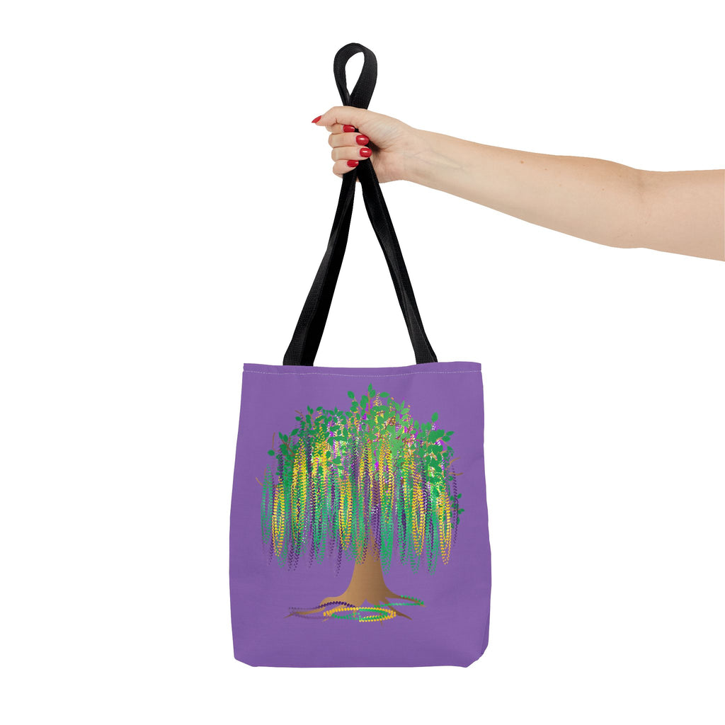 Mardi Gras Bead Tree Art Tote