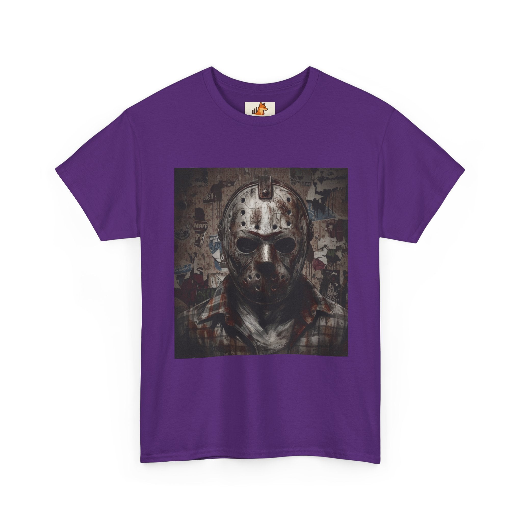 Hockey Mask Horror Tee — Retro Jason-Style Slasher Graphic Shirt