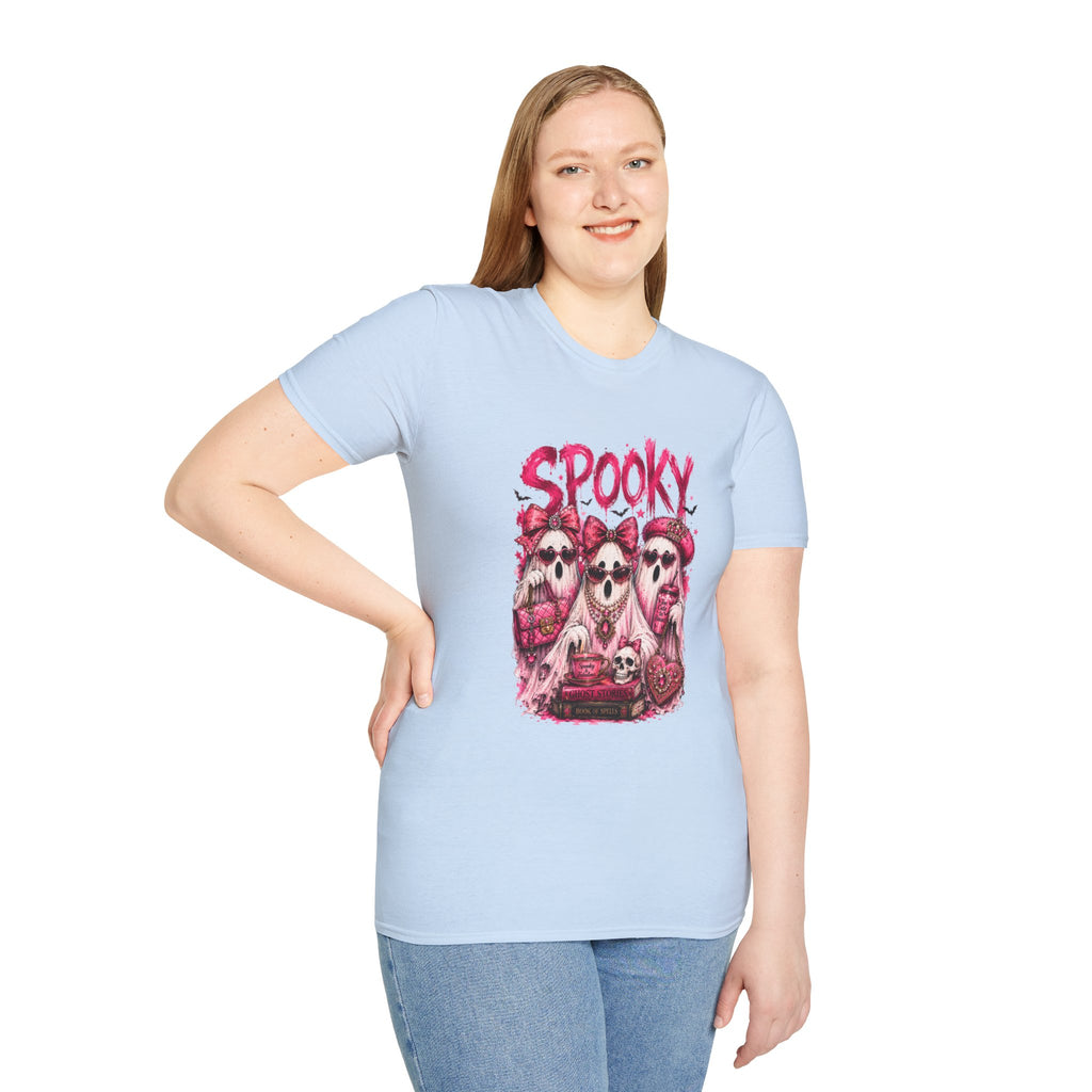 Spooky Pink Skull Trio T-Shirt