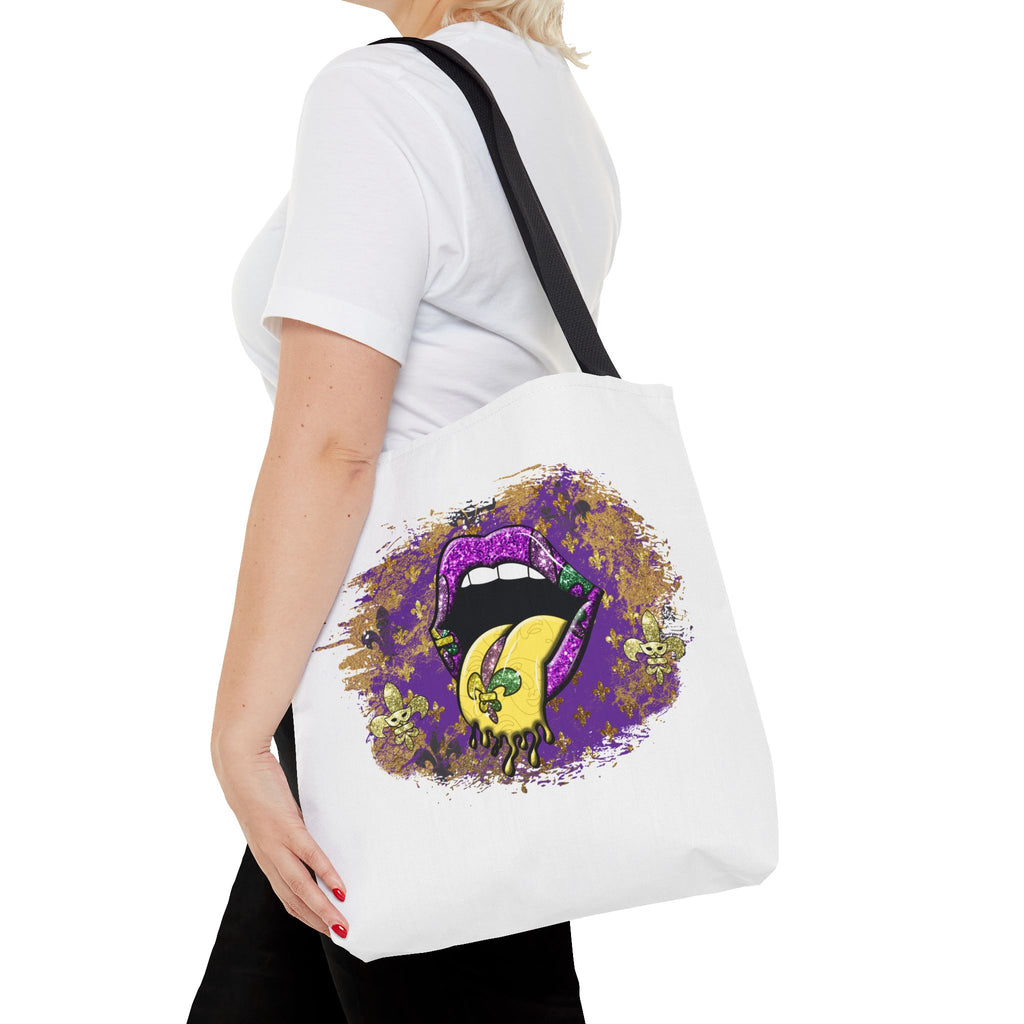Graphic Tote Bag — Mardi Gras Tongue Pop Art
