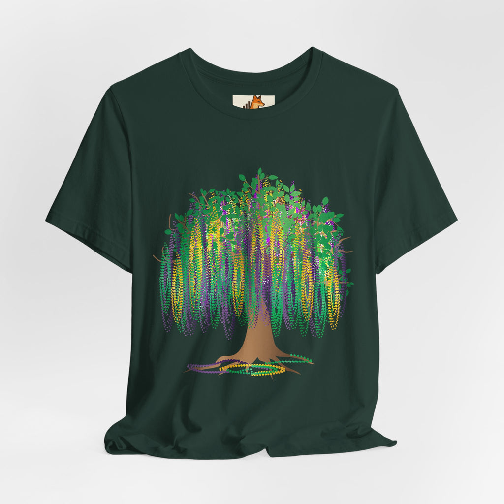 Mardi Gras Willow T-Shirt — Louisiana Fleur-de-Lis Tee