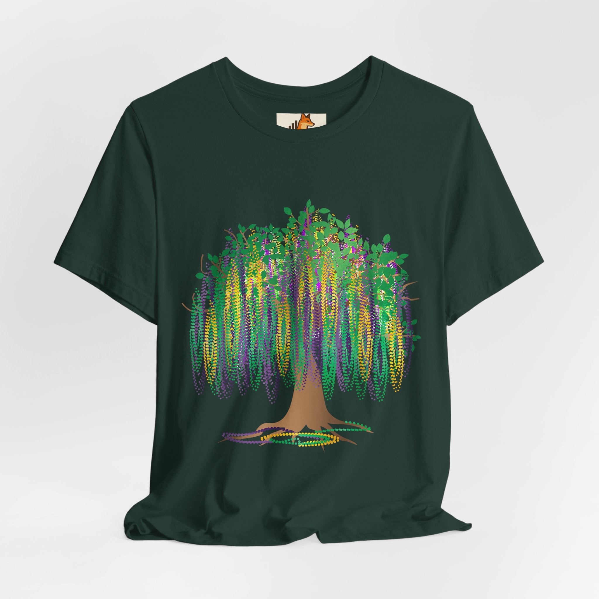 Mardi Gras Willow T-Shirt — Louisiana Fleur-de-Lis Tee