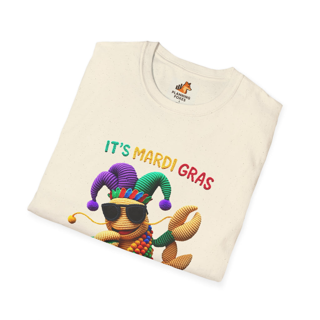 Mardi Gras Crab T-Shirt – "It's Mardi Gras Bruh" Party Tee