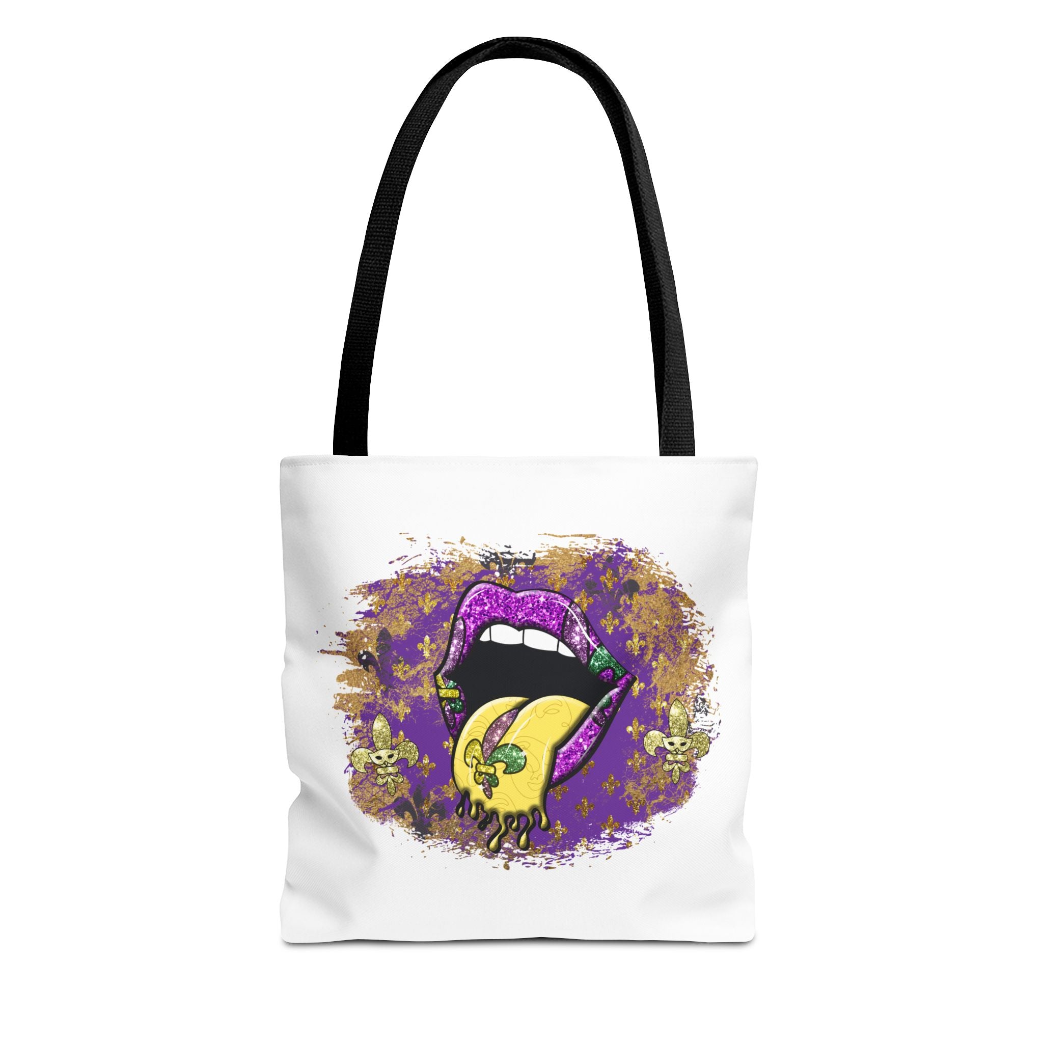 Graphic Tote Bag — Mardi Gras Tongue Pop Art