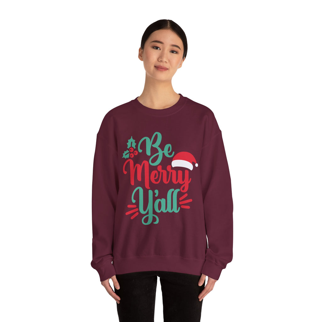 Be Merry Y'all Christmas Sweatshirt