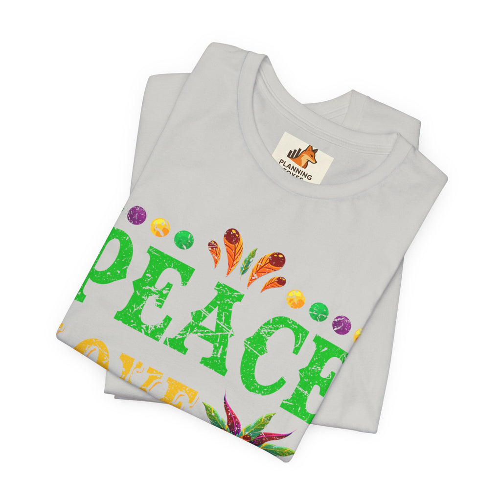 Mardi Gras T-Shirt — "Peace Love Gumbo" Festive Carnival Tee