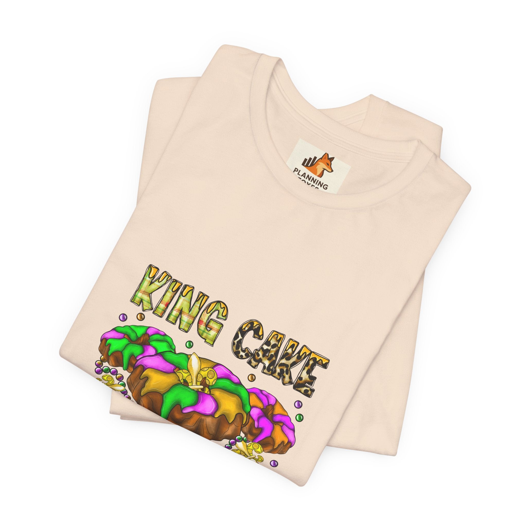 King Cake Calories Tee — Mardi Gras Louisiana Fleur-de-Lis Shirt