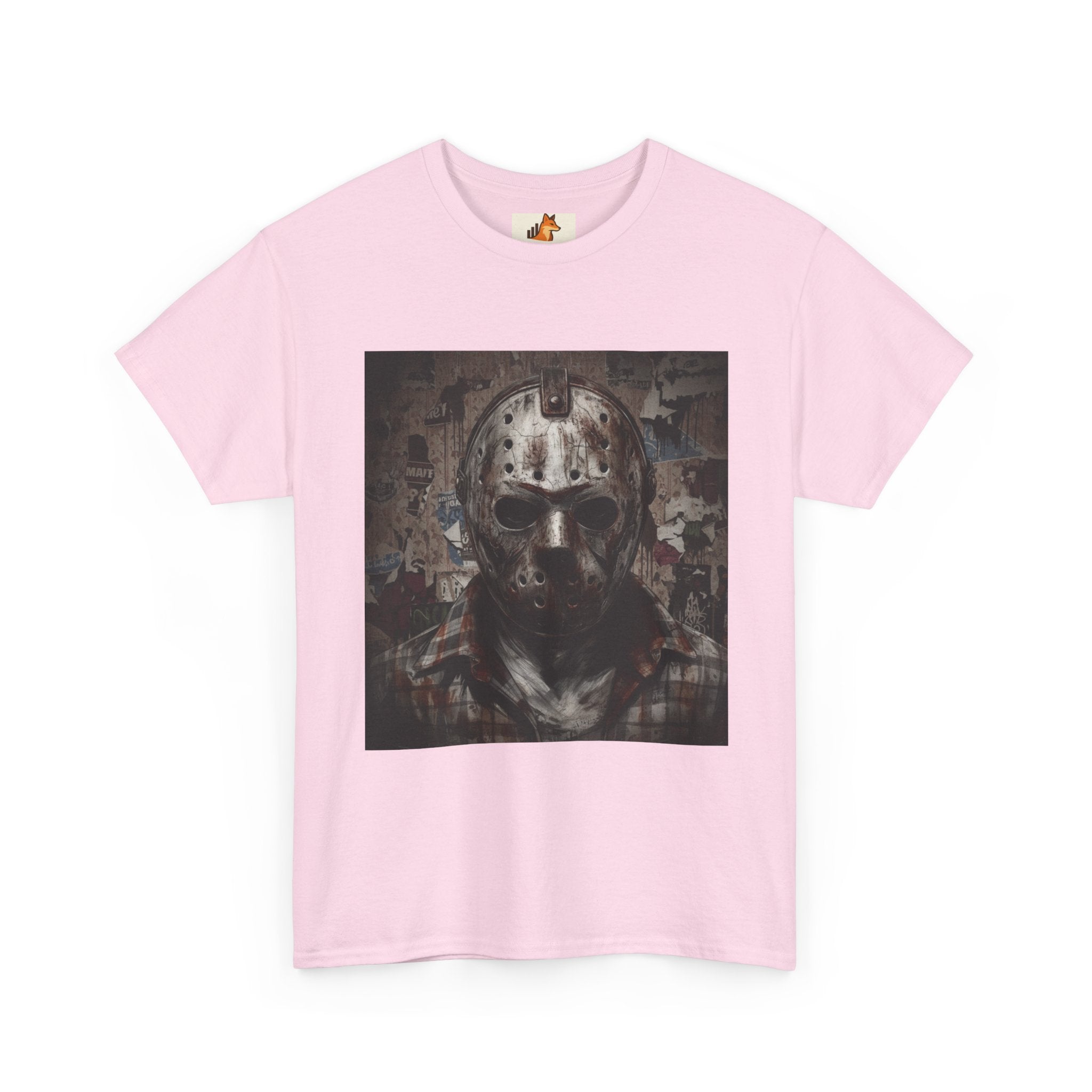 Hockey Mask Horror Tee — Retro Jason-Style Slasher Graphic Shirt