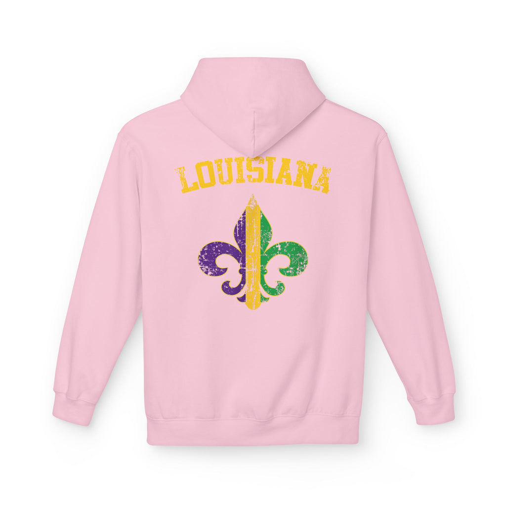 Mardi Gras Louisiana Fleur-de-Lis Hoodie — Bruh Gator Graphic