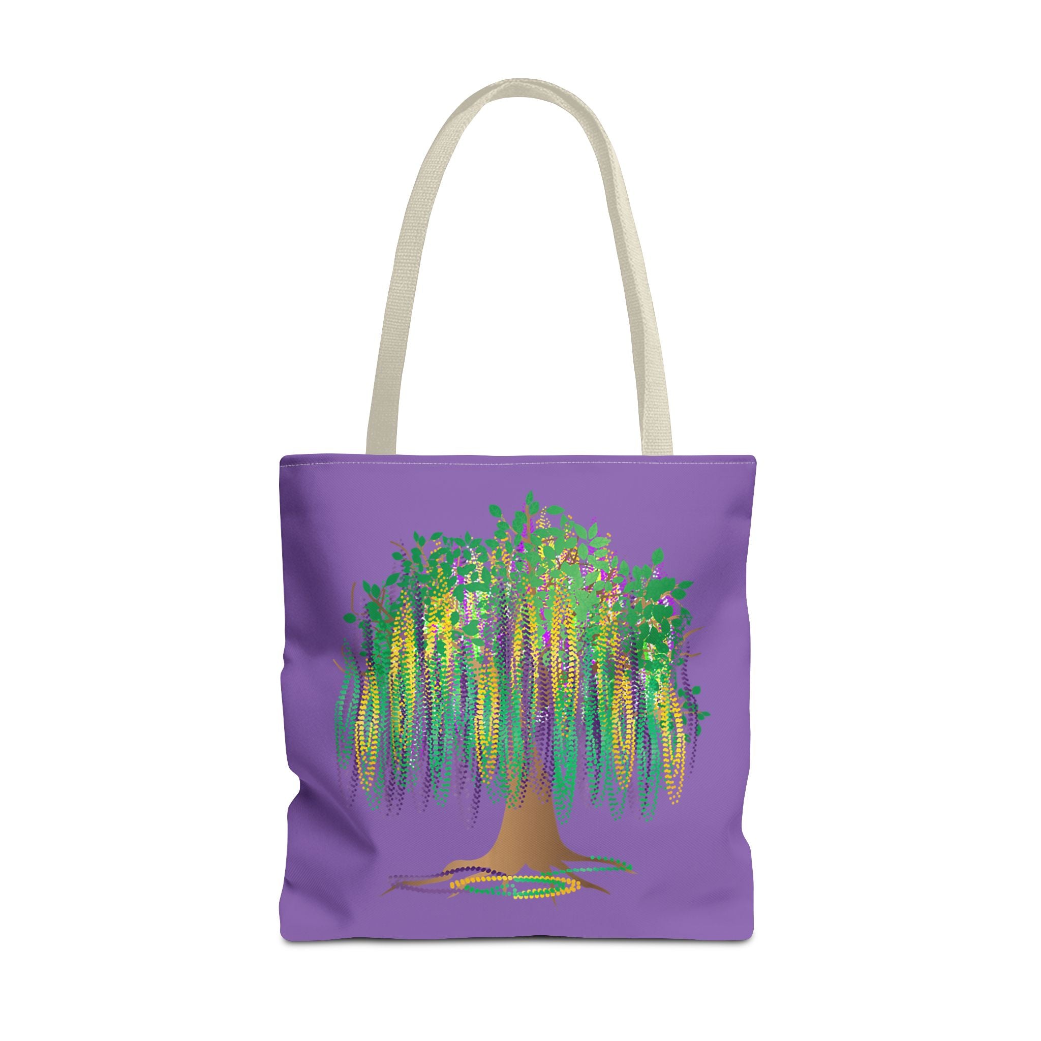 Mardi Gras Bead Tree Art Tote