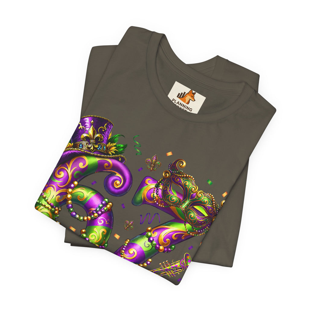 Mardi Gras 67 Bruh T-Shirt — Festive Beads & Mask Party Tee