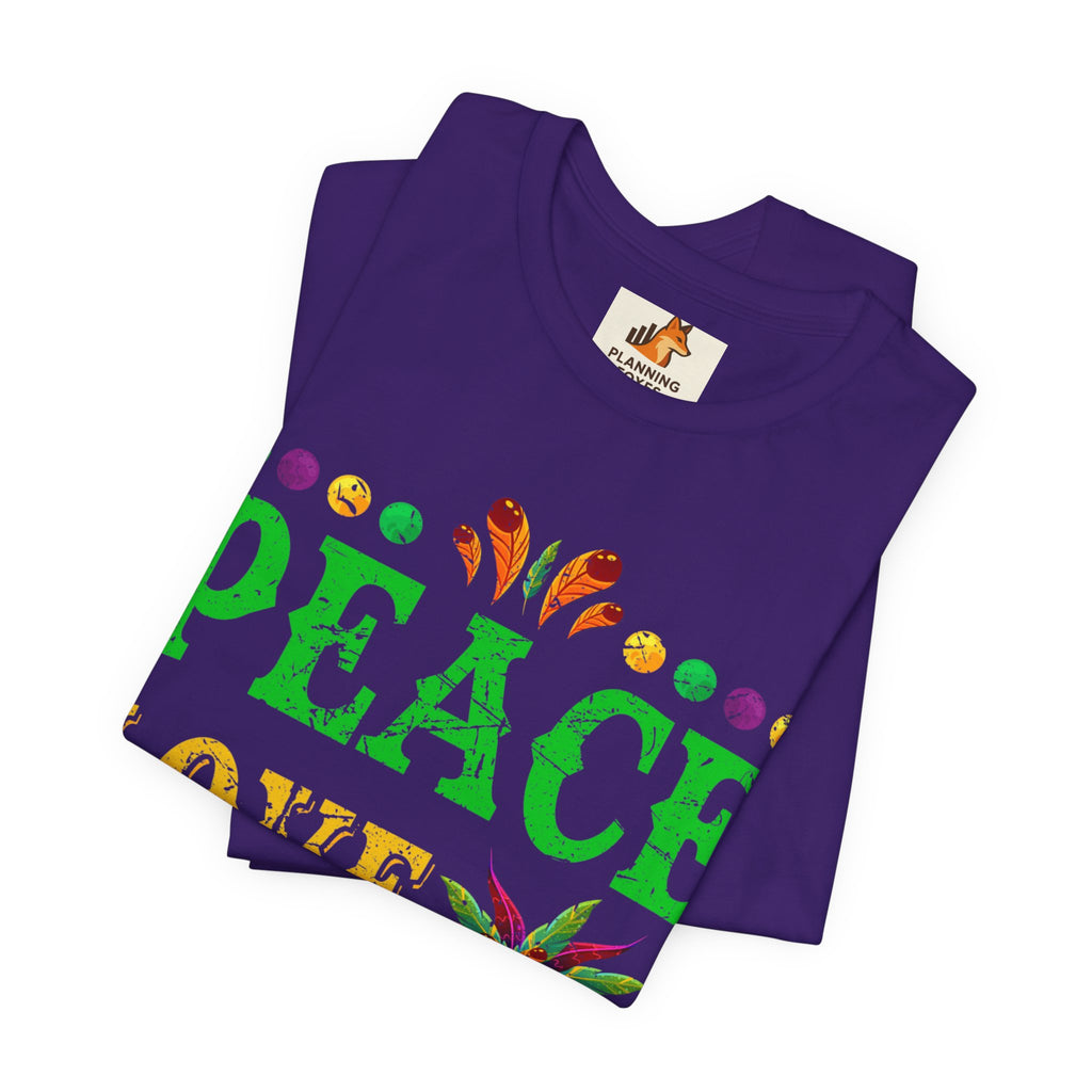 Mardi Gras T-Shirt — "Peace Love Gumbo" Festive Carnival Tee