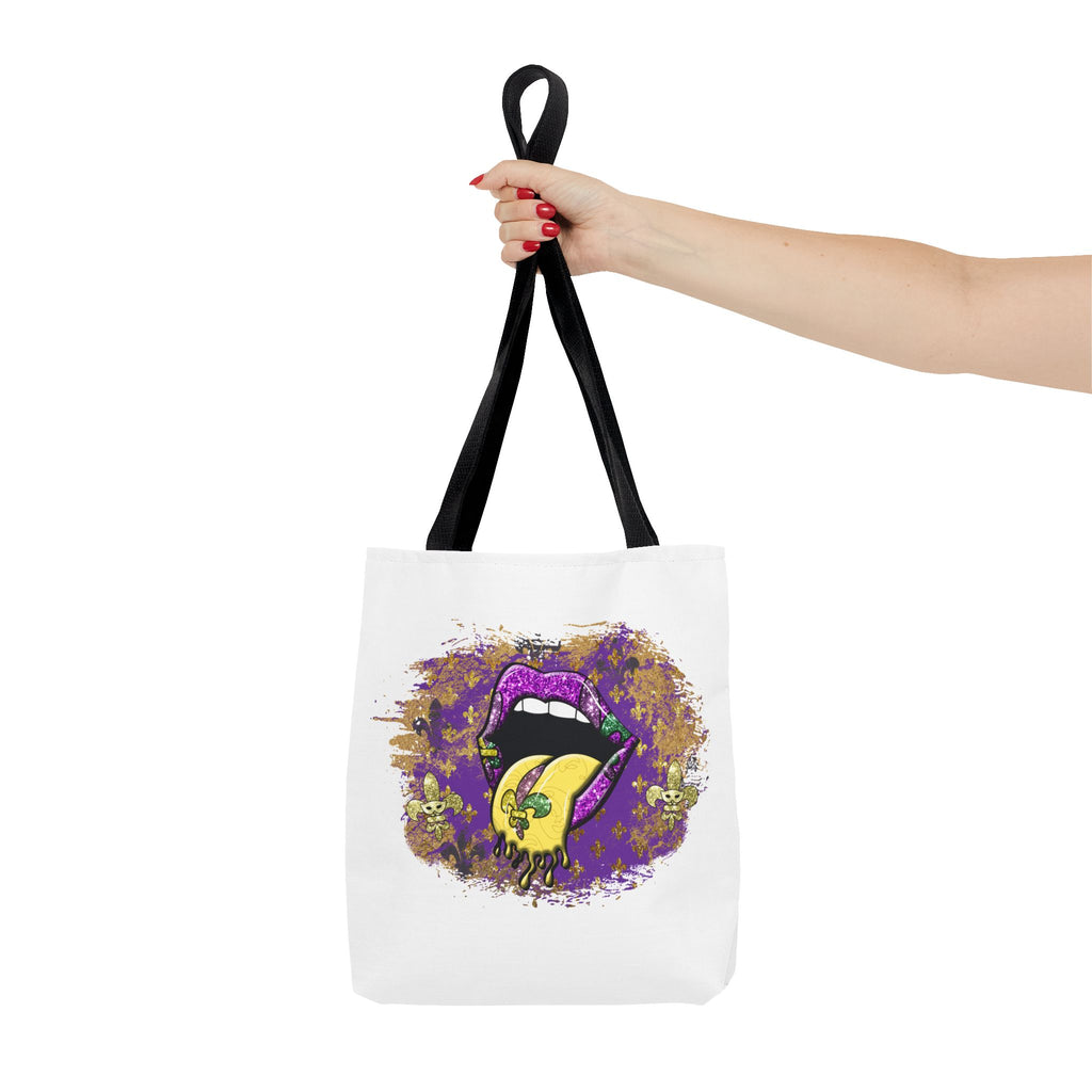 Graphic Tote Bag — Mardi Gras Tongue Pop Art
