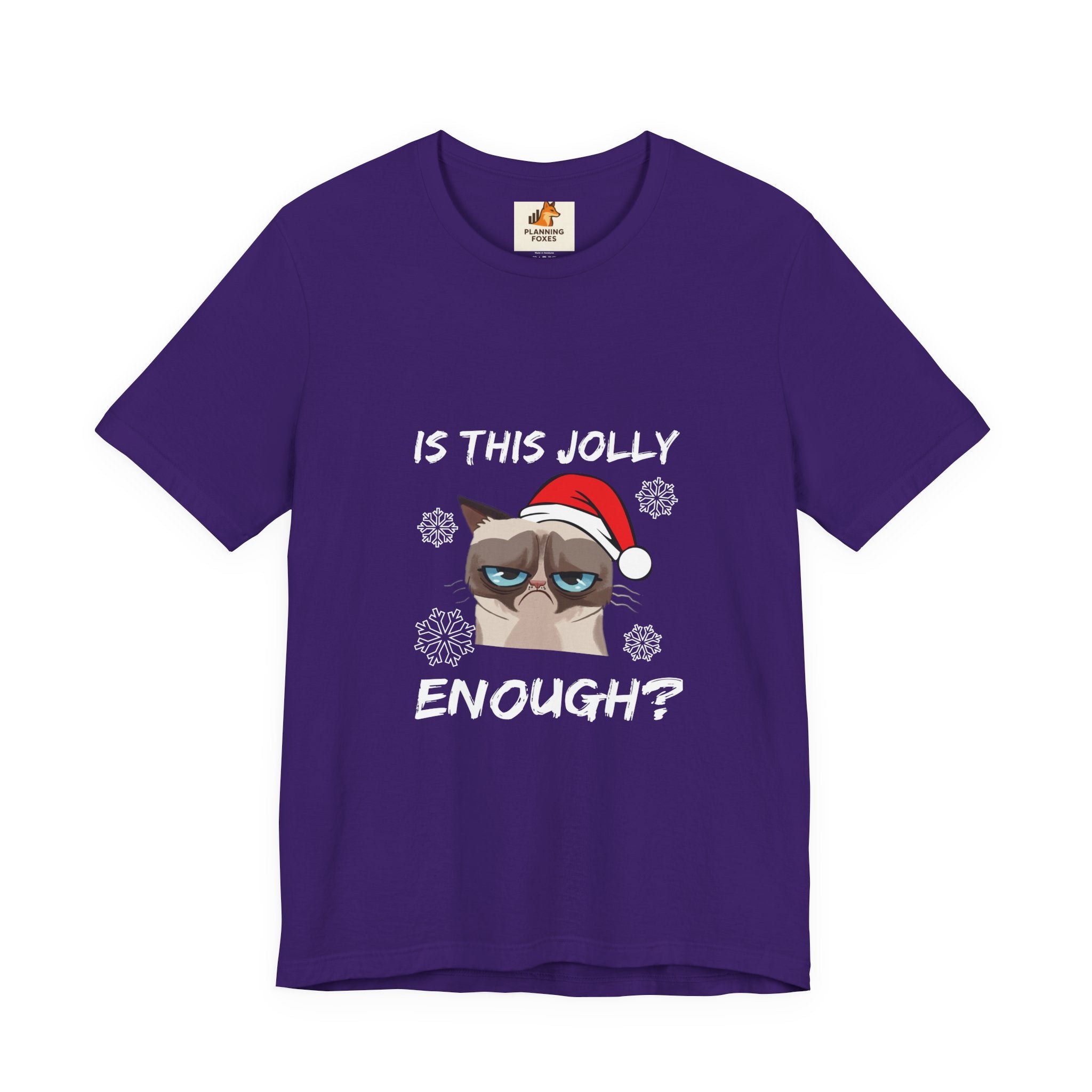 Grumpy Cat Santa Tee — Funny Holiday Graphic T-Shirt ('Is This Enough?')