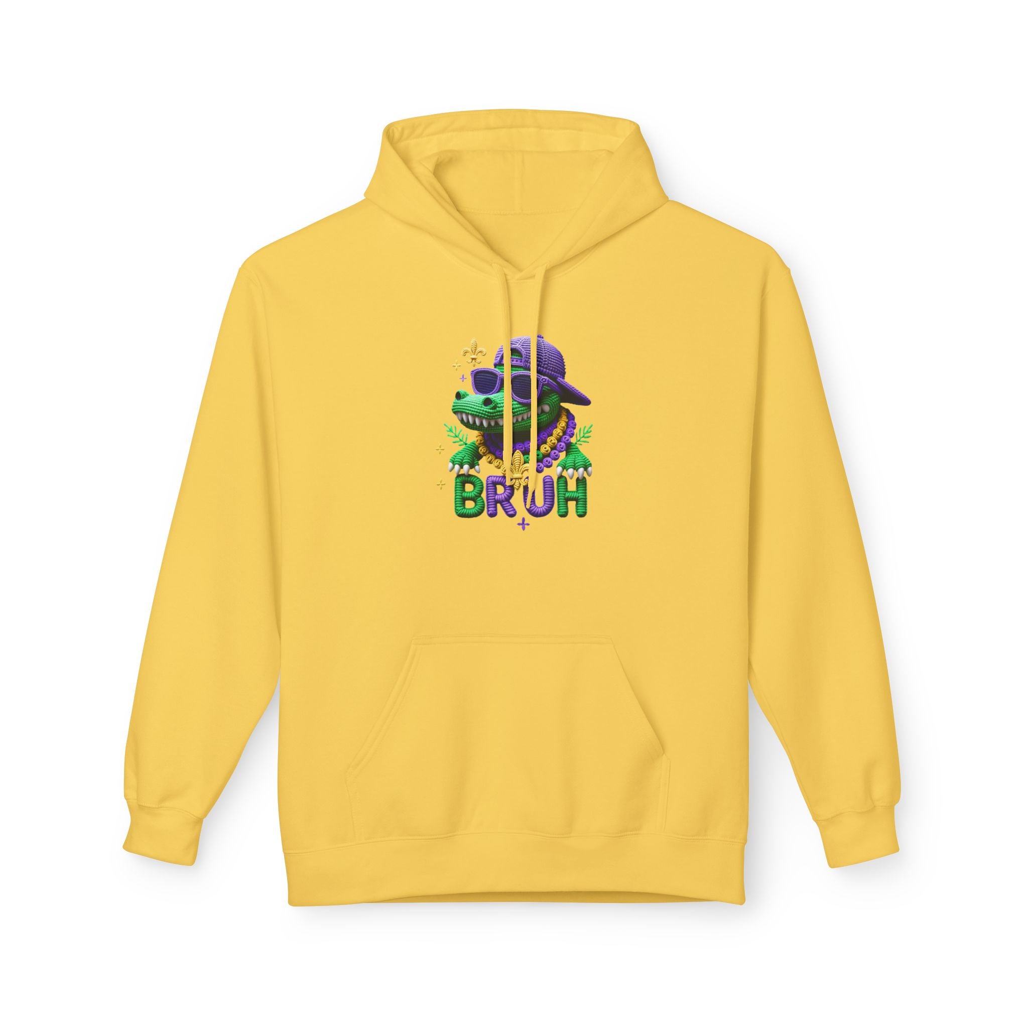 Mardi Gras Louisiana Fleur-de-Lis Hoodie — Bruh Gator Graphic