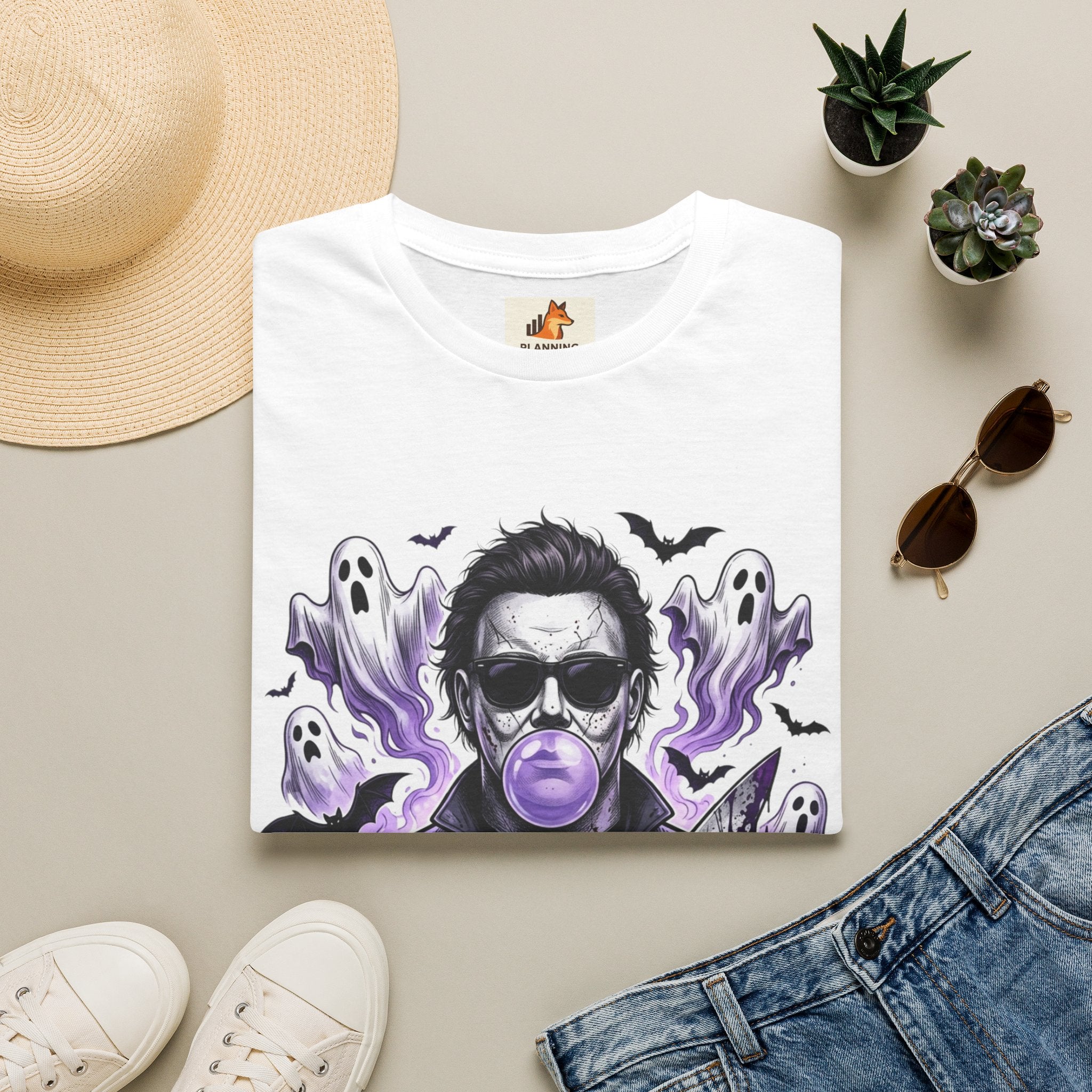 Vintage Horror Icon T-Shirt — Bubblegum Jason Design