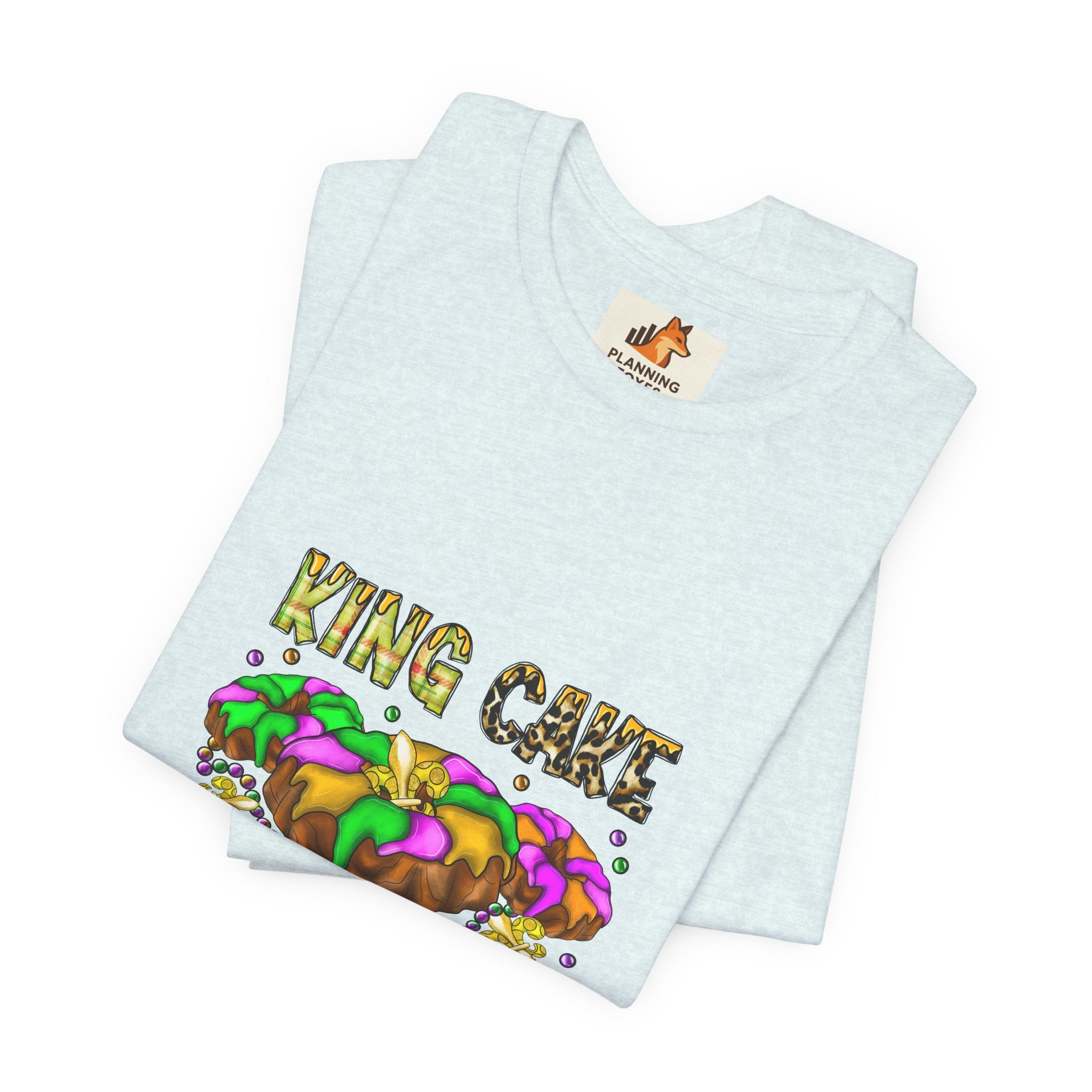 King Cake Calories Tee — Mardi Gras Louisiana Fleur-de-Lis Shirt