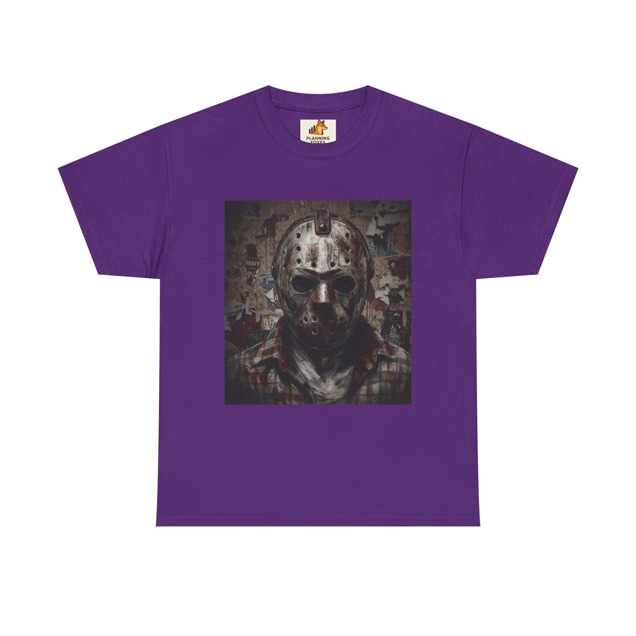 Hockey Mask Horror Tee — Retro Jason-Style Slasher Graphic Shirt