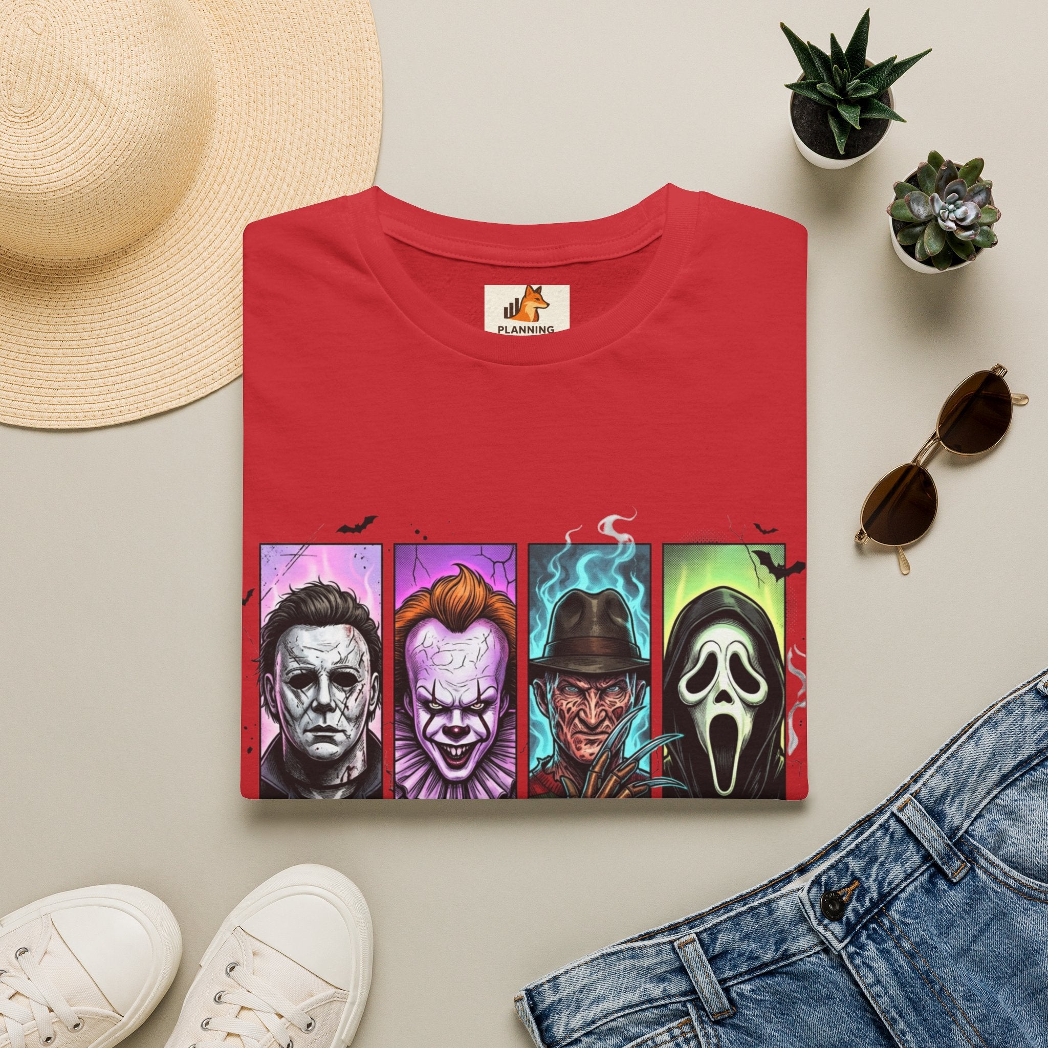 Halloween Horror Icons T-Shirt — "Spooky Season" Graphic Tee