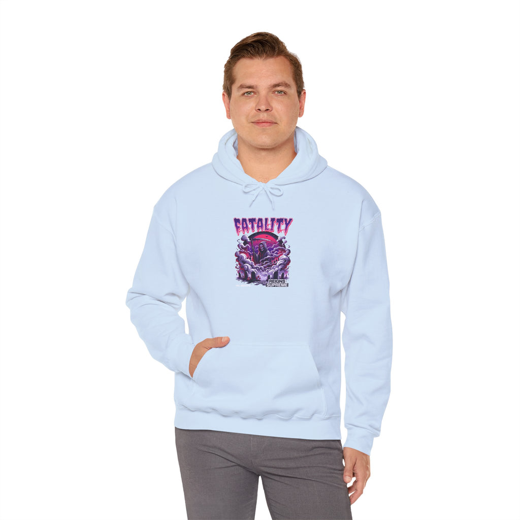 Halloween Spooky Club Hoodie — Fatality Retro Skull Horror Pullover