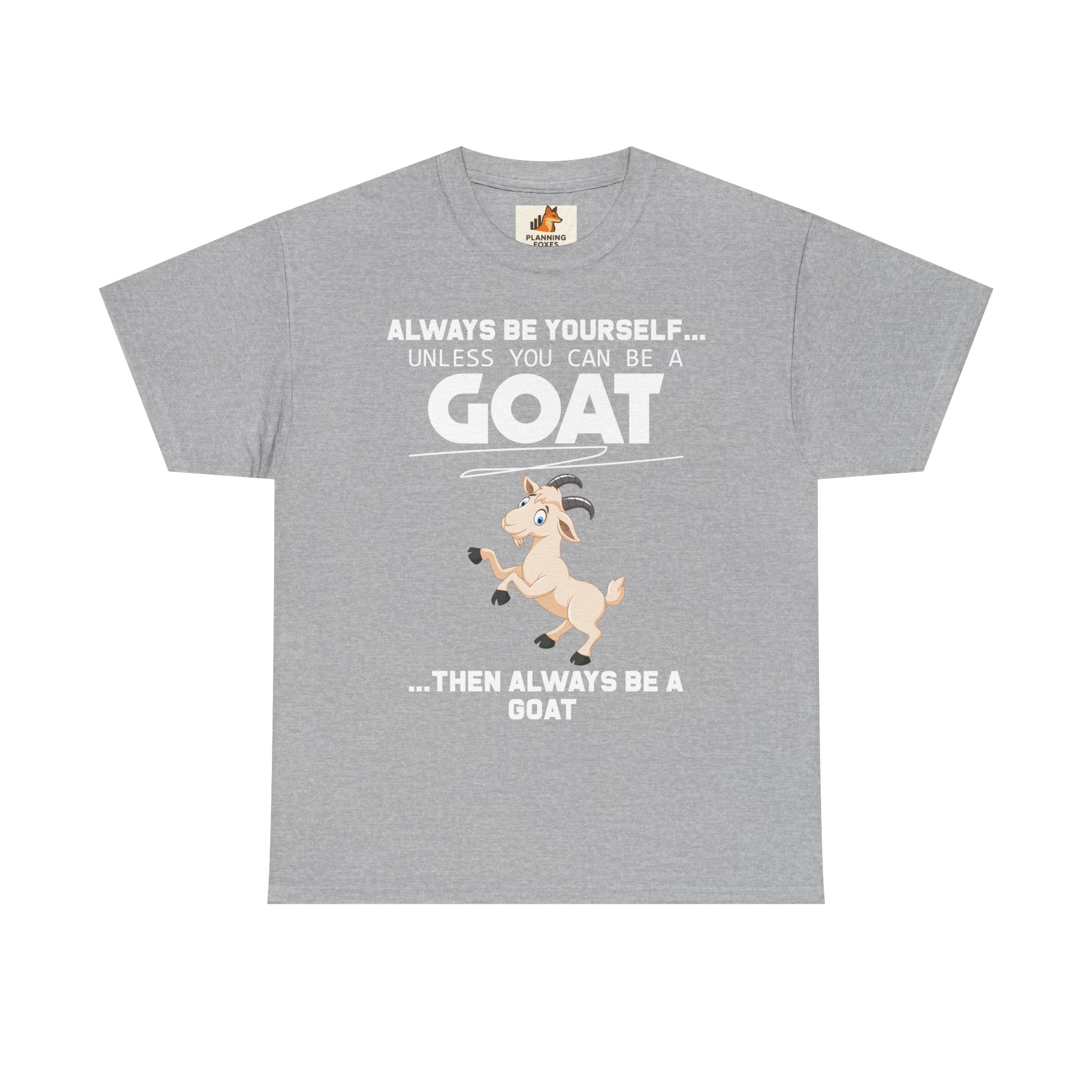 Cute Cartoon Goat Graphic Tee — Playful Farm Animal Shirt